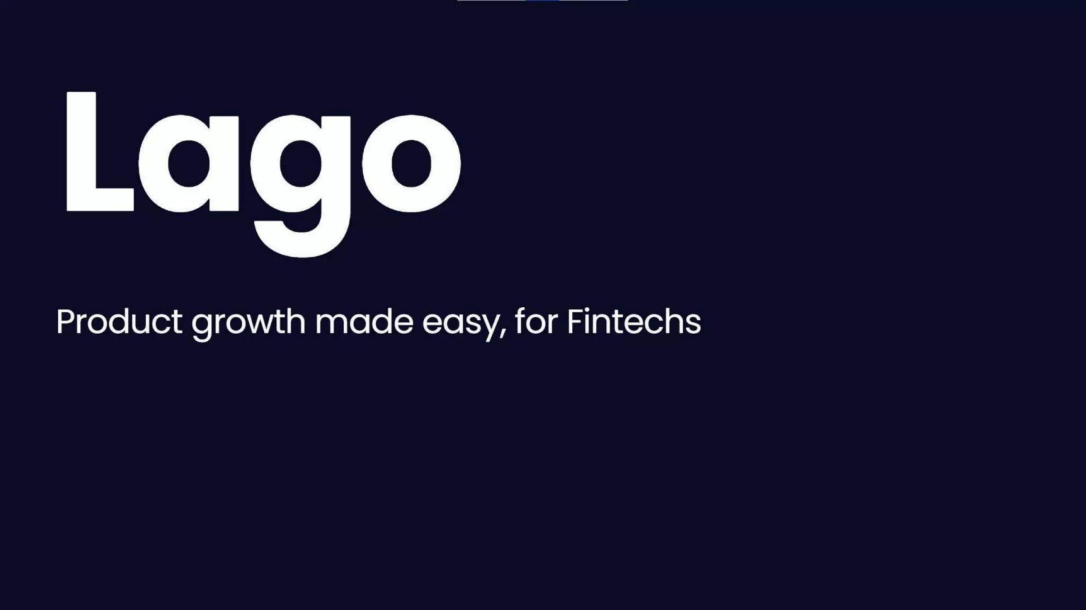 Lago pitch deck cover