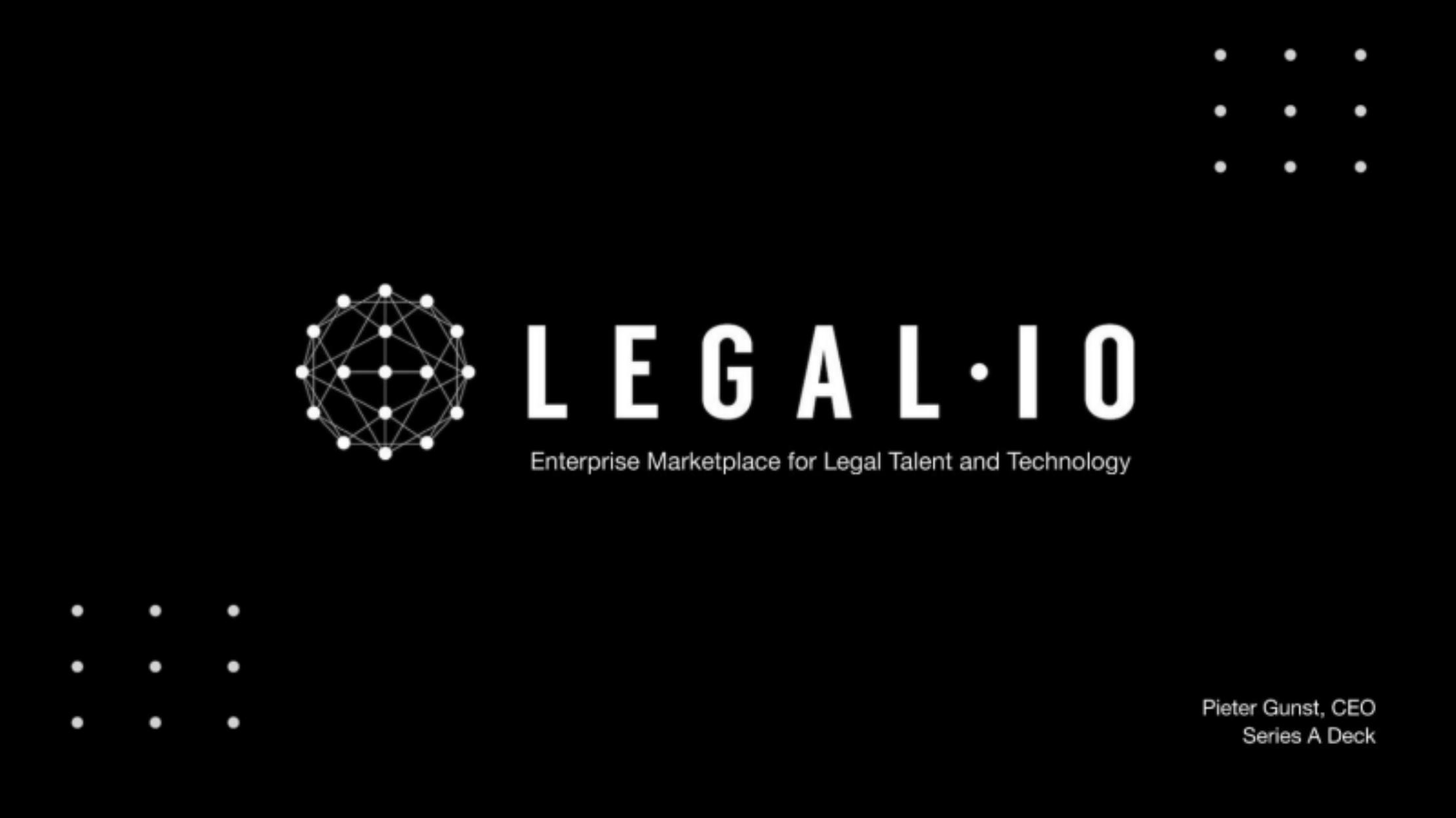 Legal.io pitch deck cover