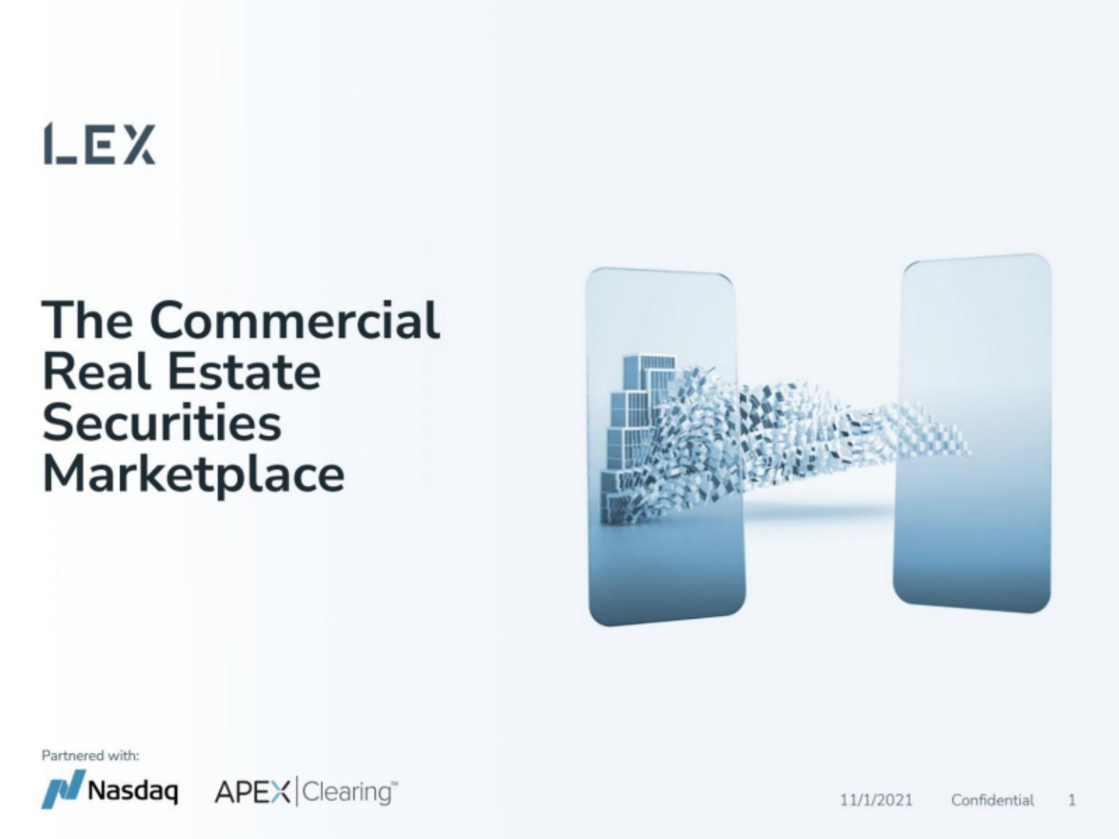 LEX Markets pitch deck cover