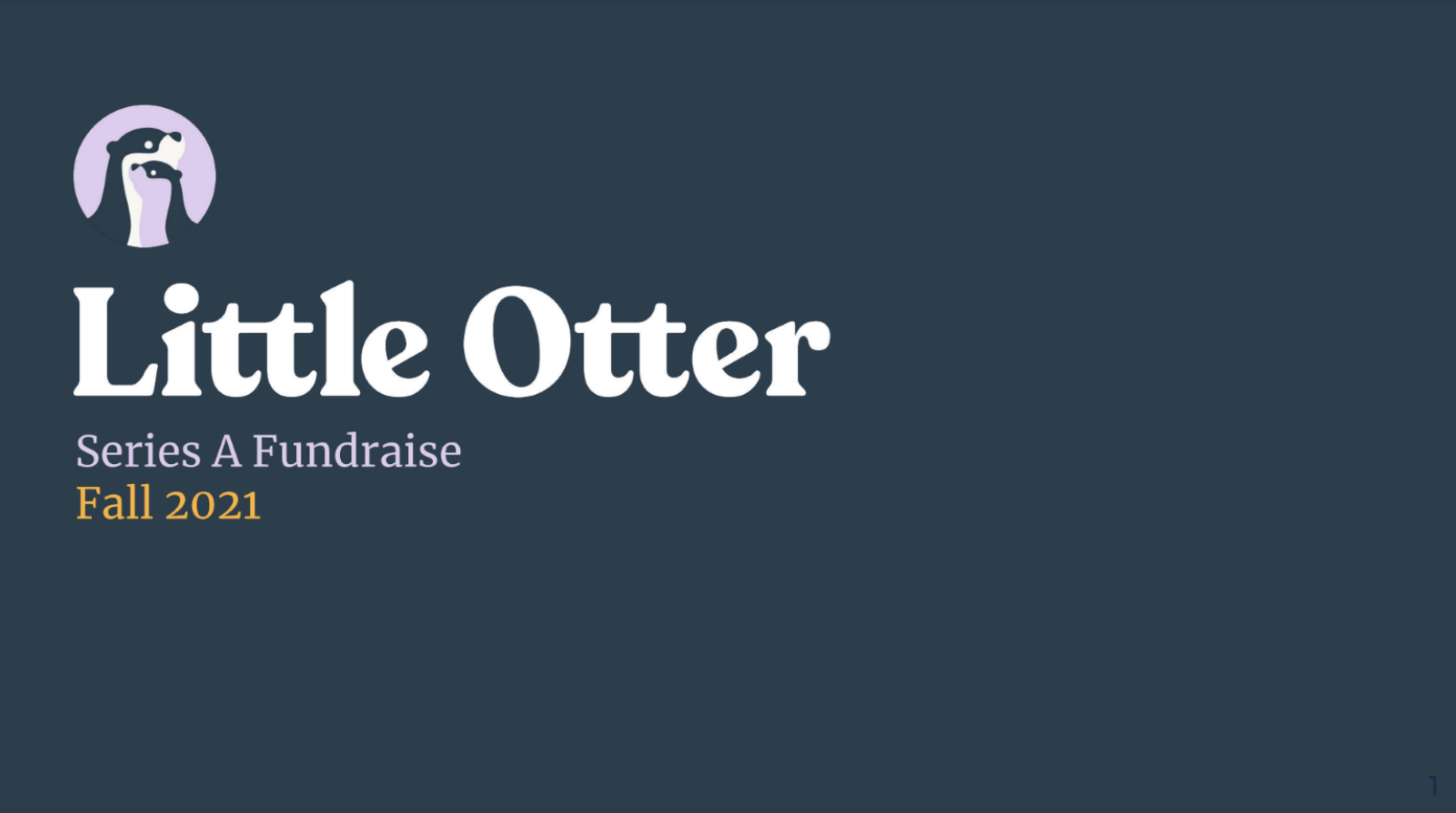 Little Otter pitch deck cover