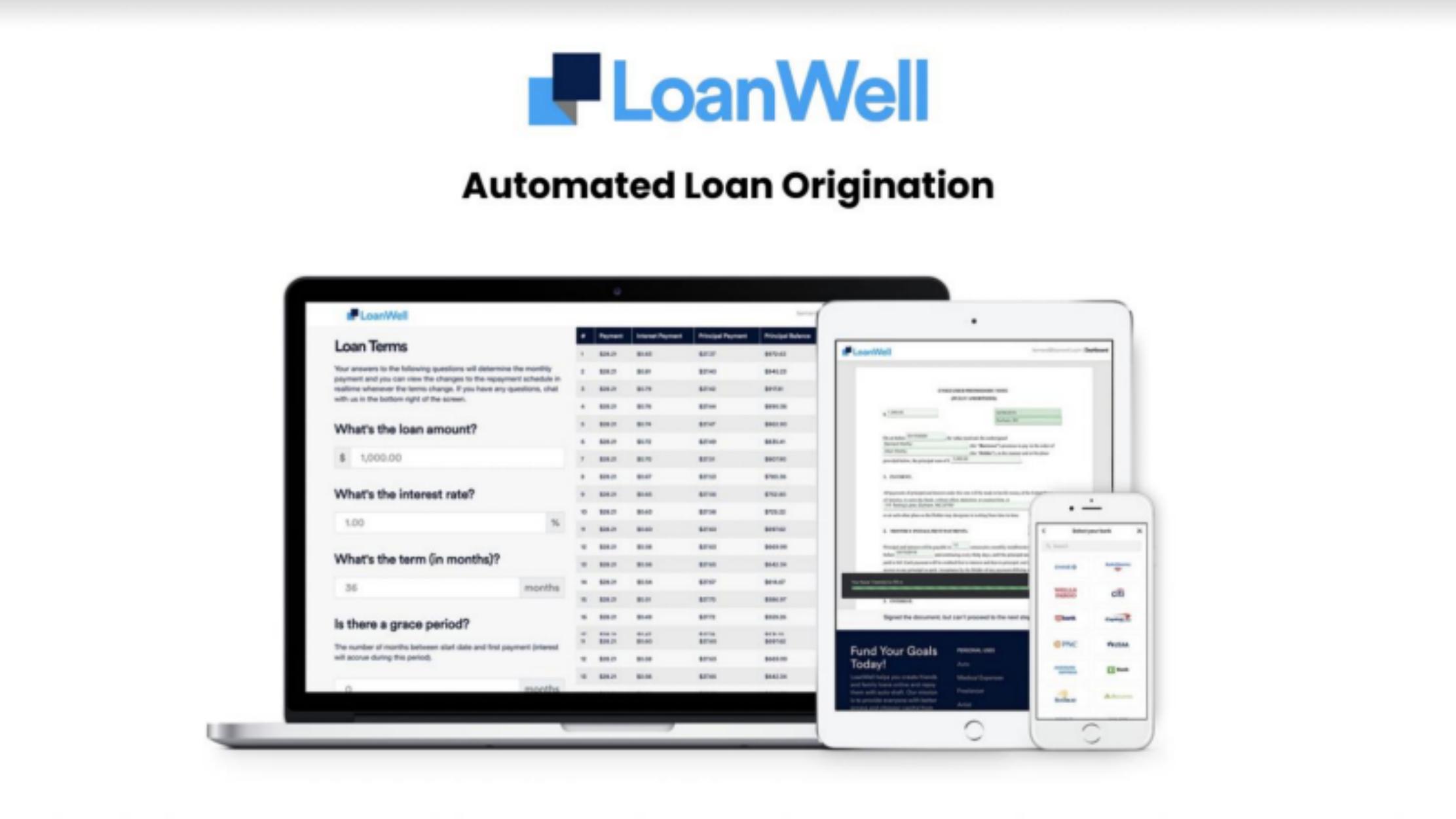 LoanWell pitch deck cover