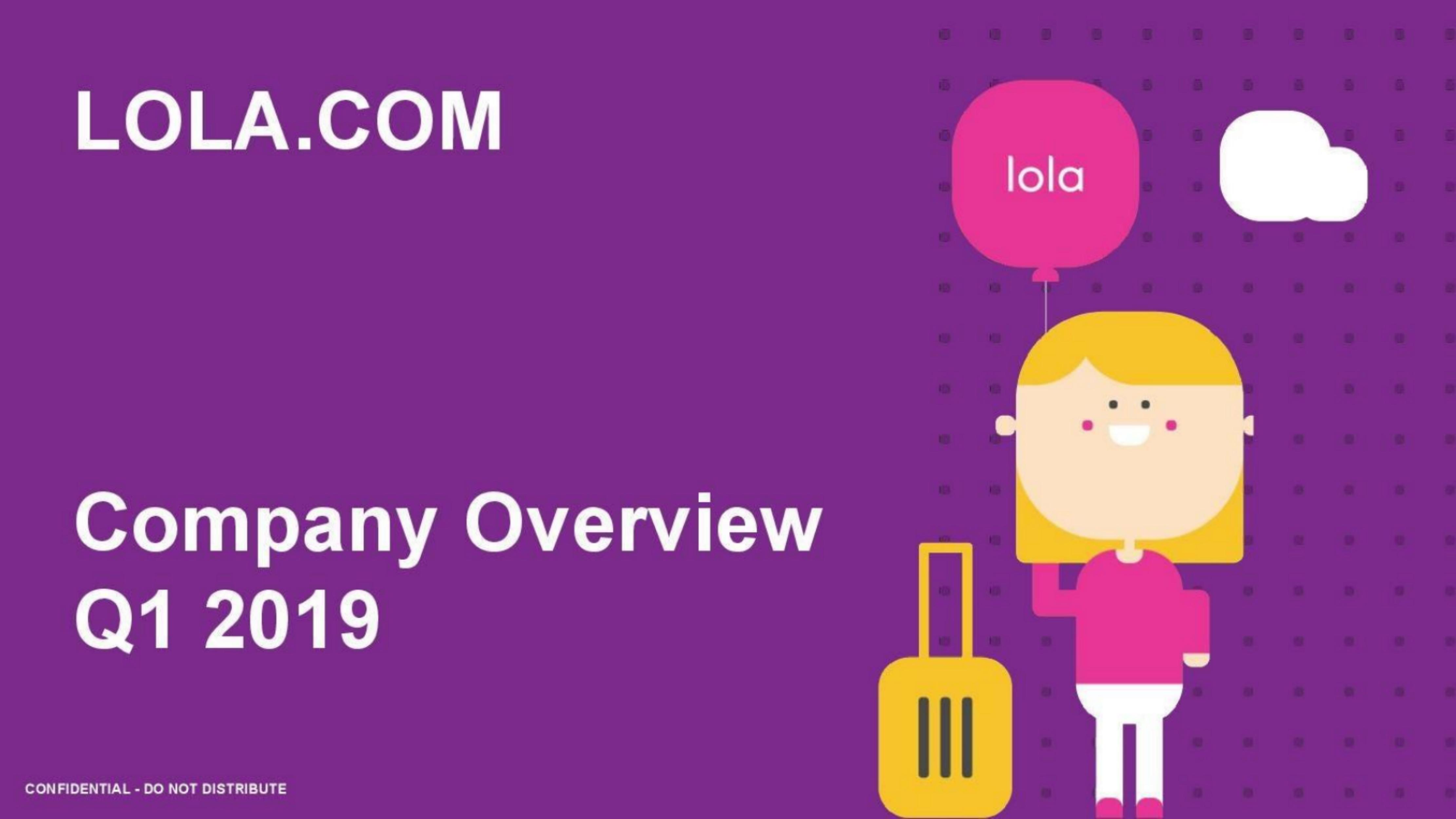 Lola.com pitch deck cover