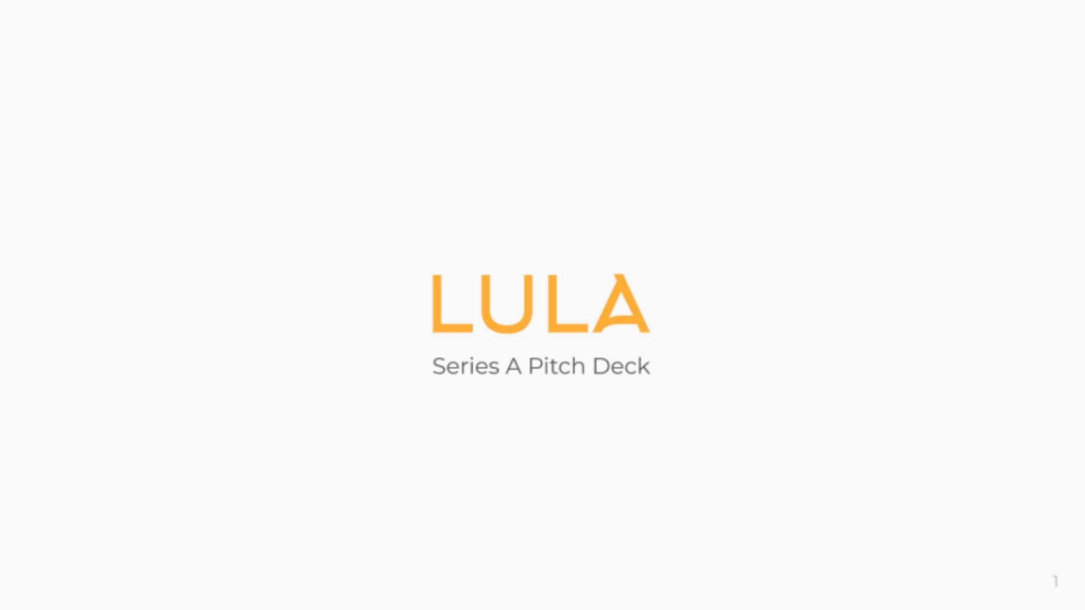 Lula pitch deck cover
