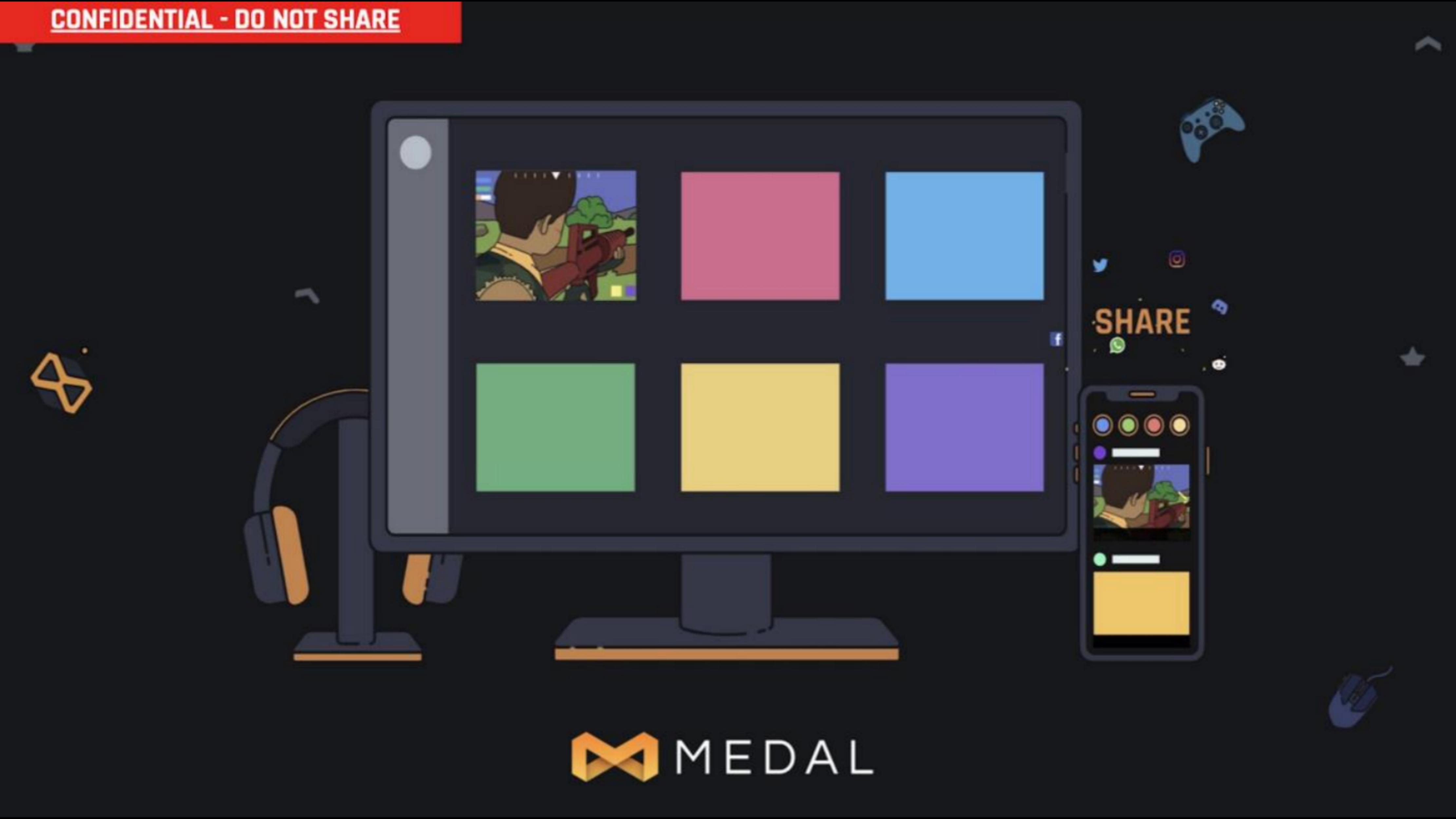 Medal.tv pitch deck cover