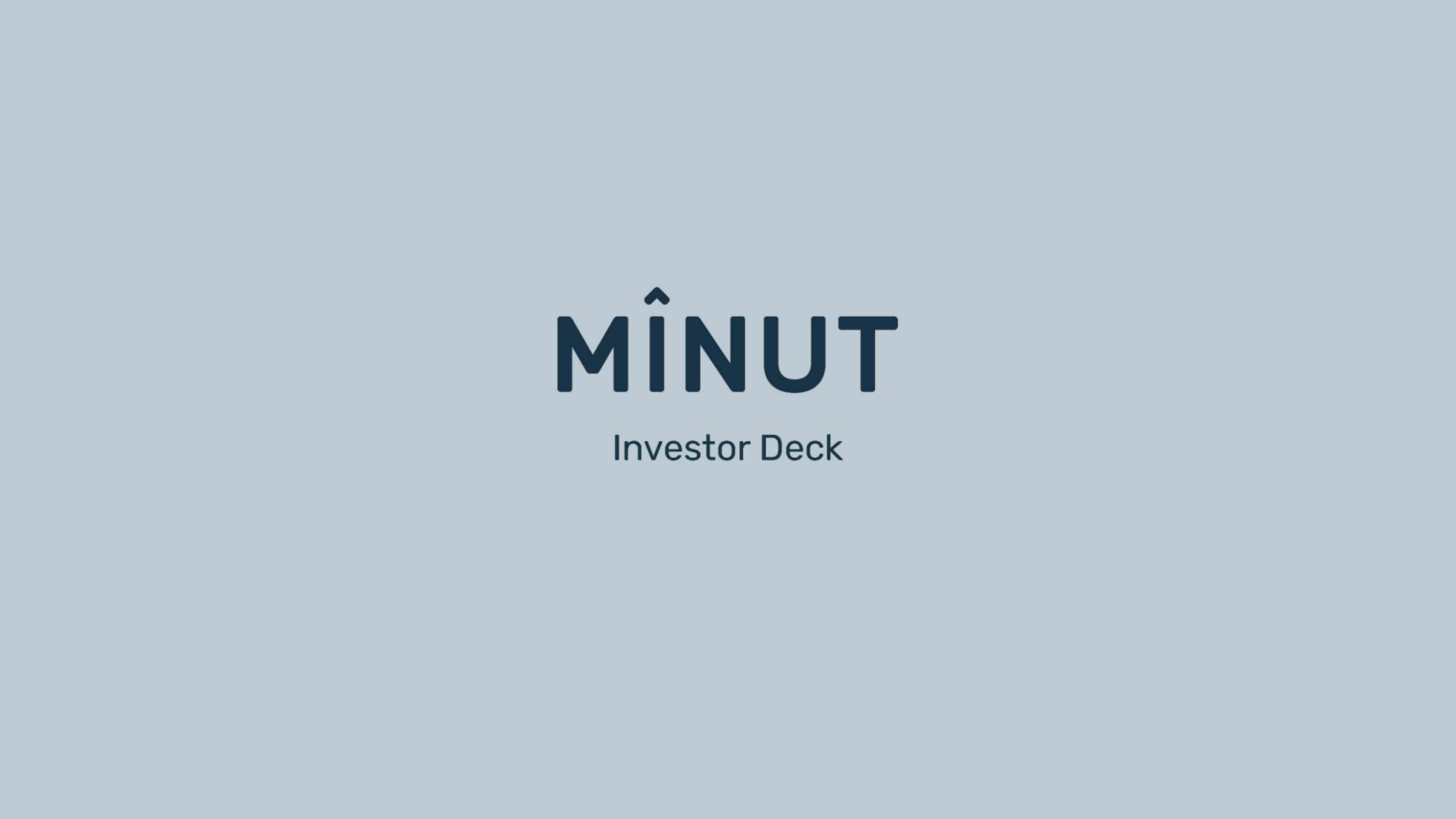 Minut pitch deck cover