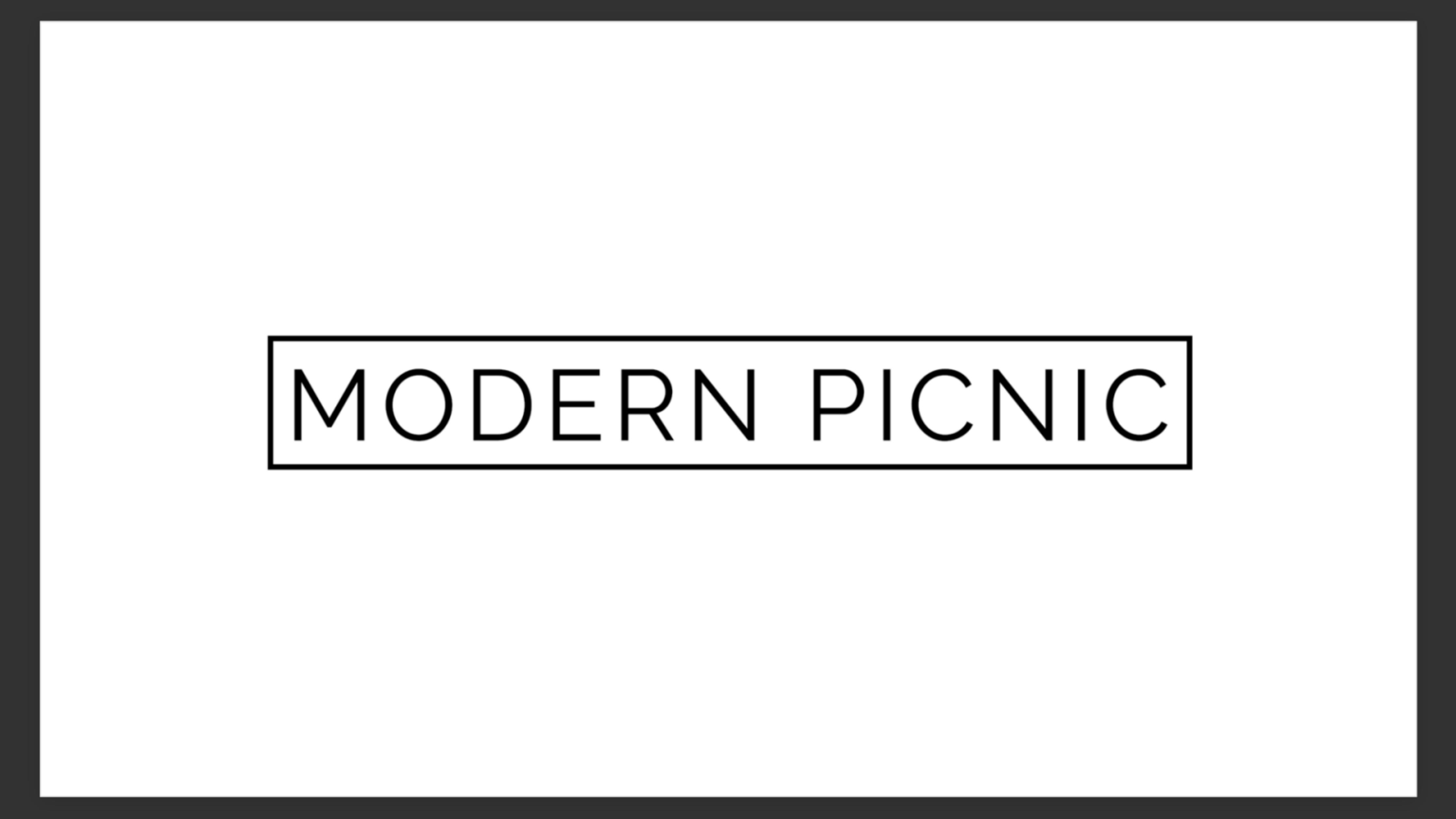 Modern Picnic pitch deck cover