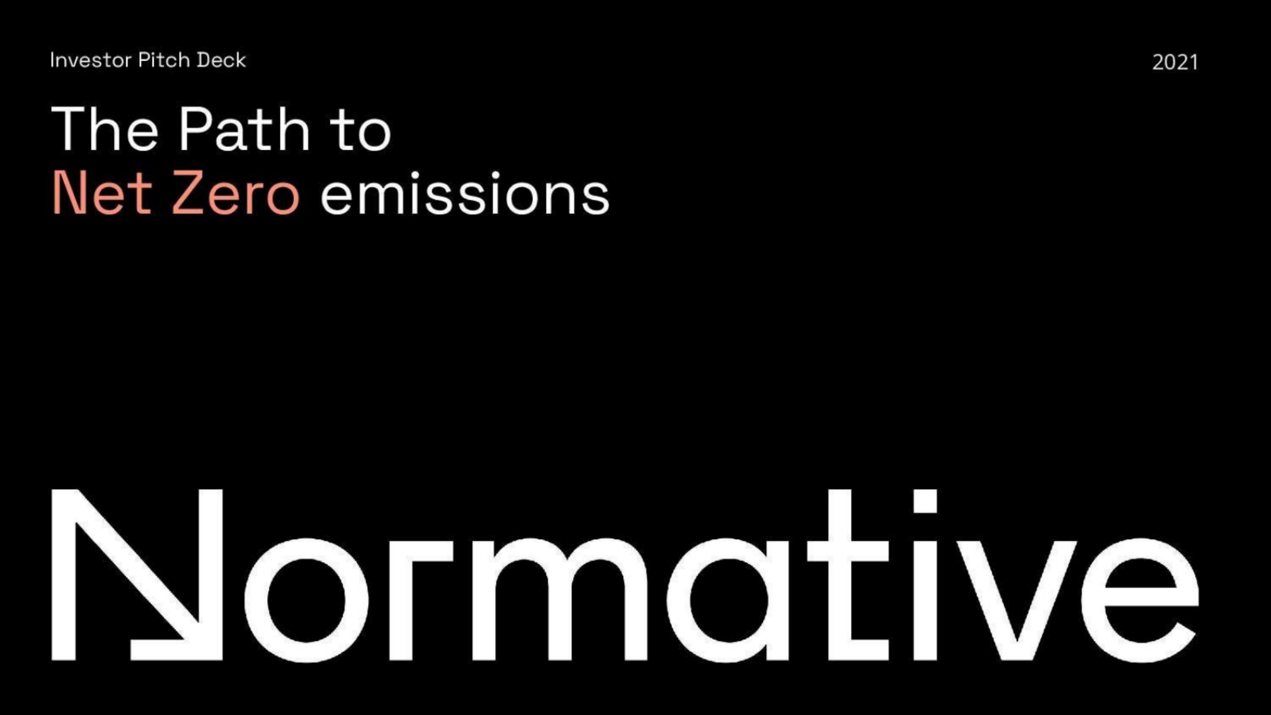 Normative pitch deck cover
