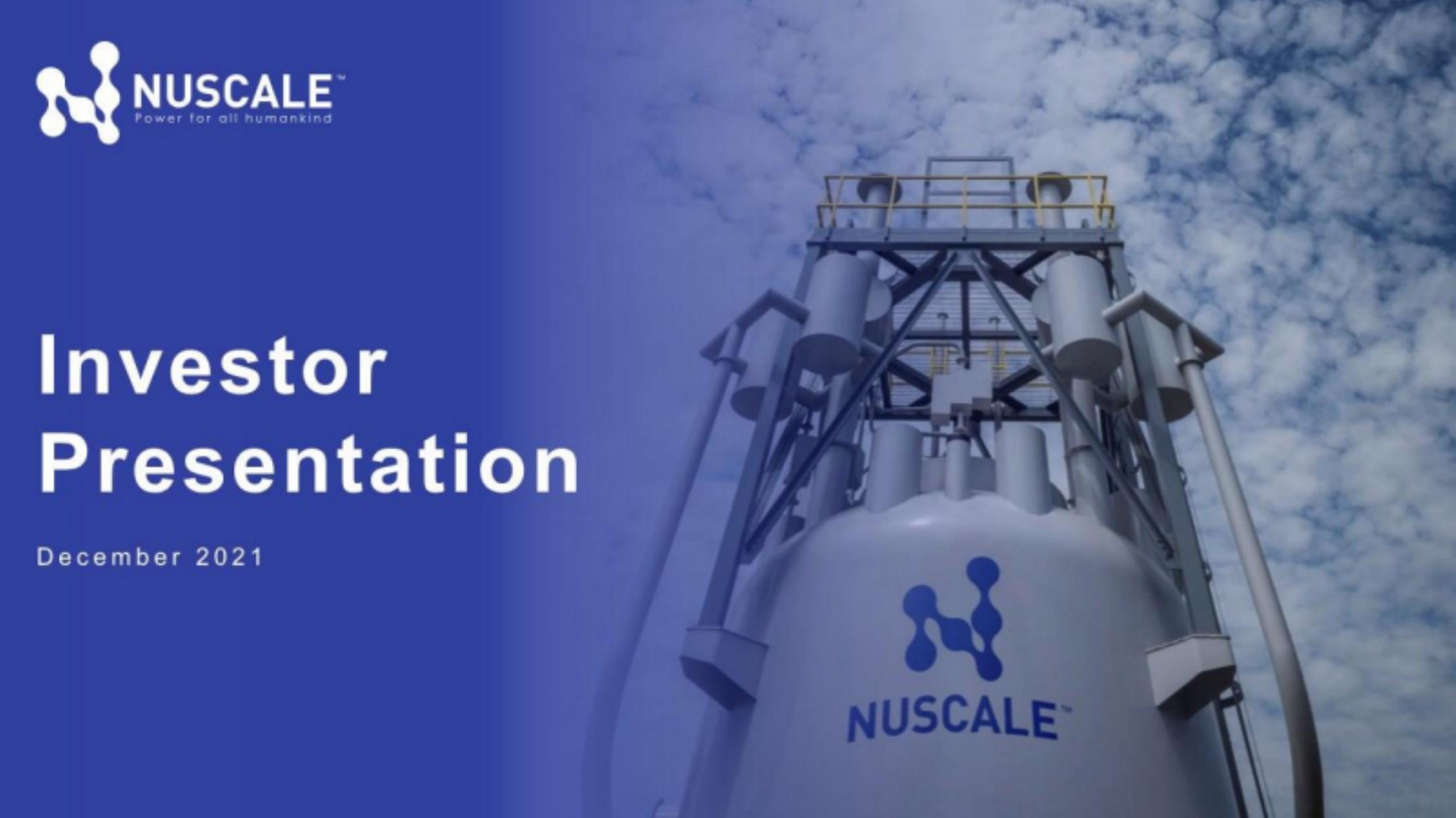NuScale pitch deck cover