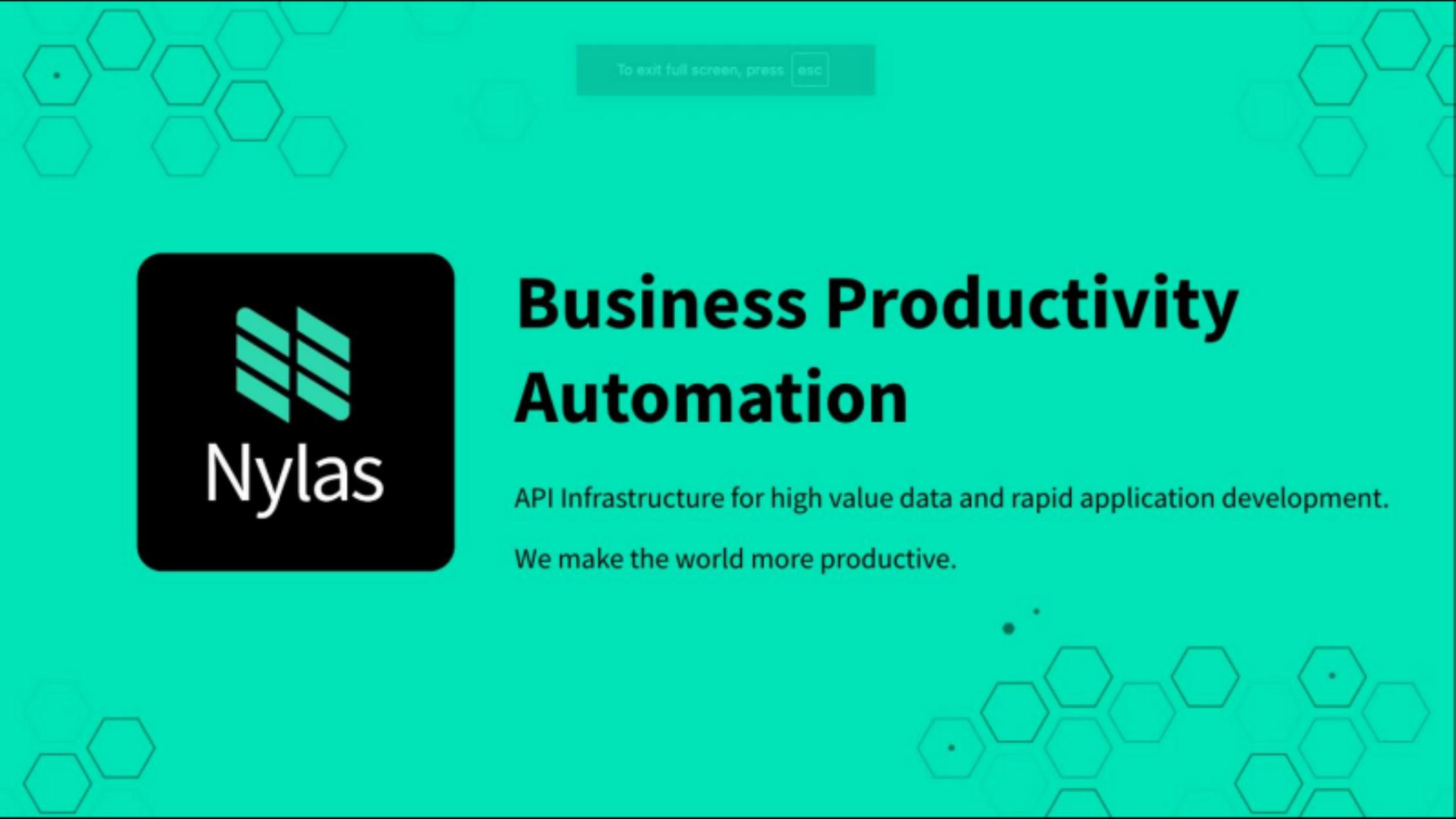 Nylas pitch deck cover