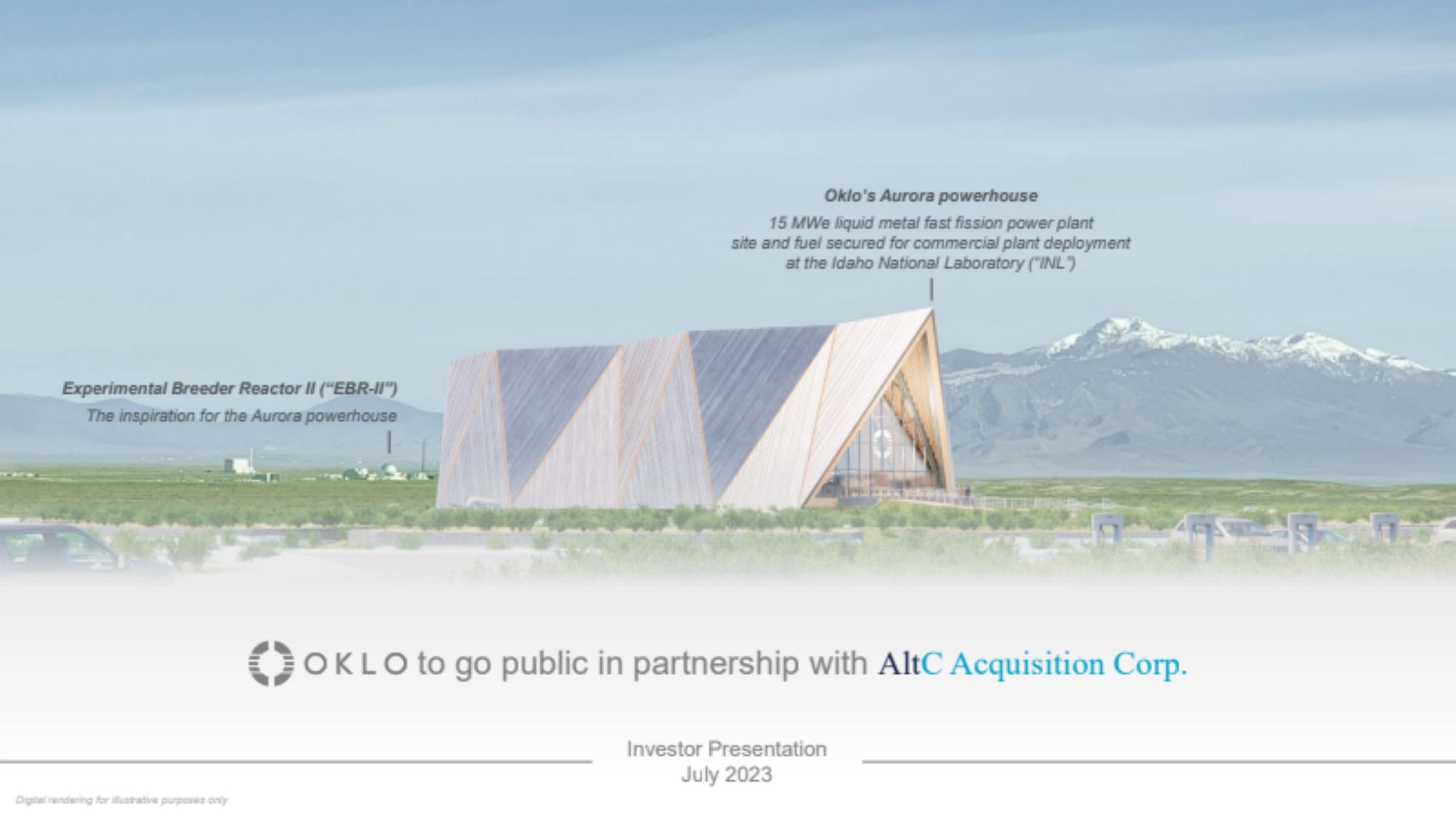 Oklo SPAC pitch deck cover