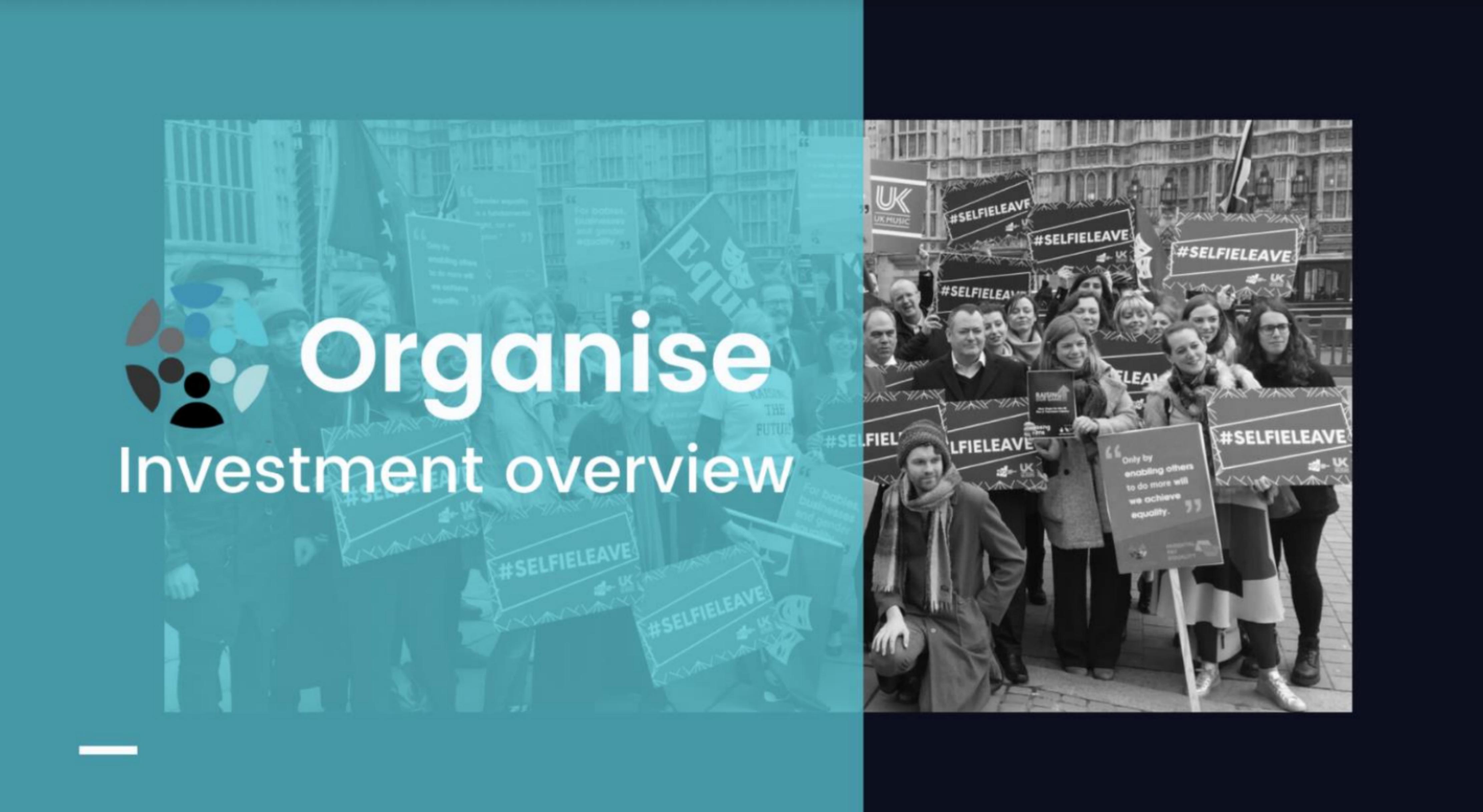 Organise pitch deck cover