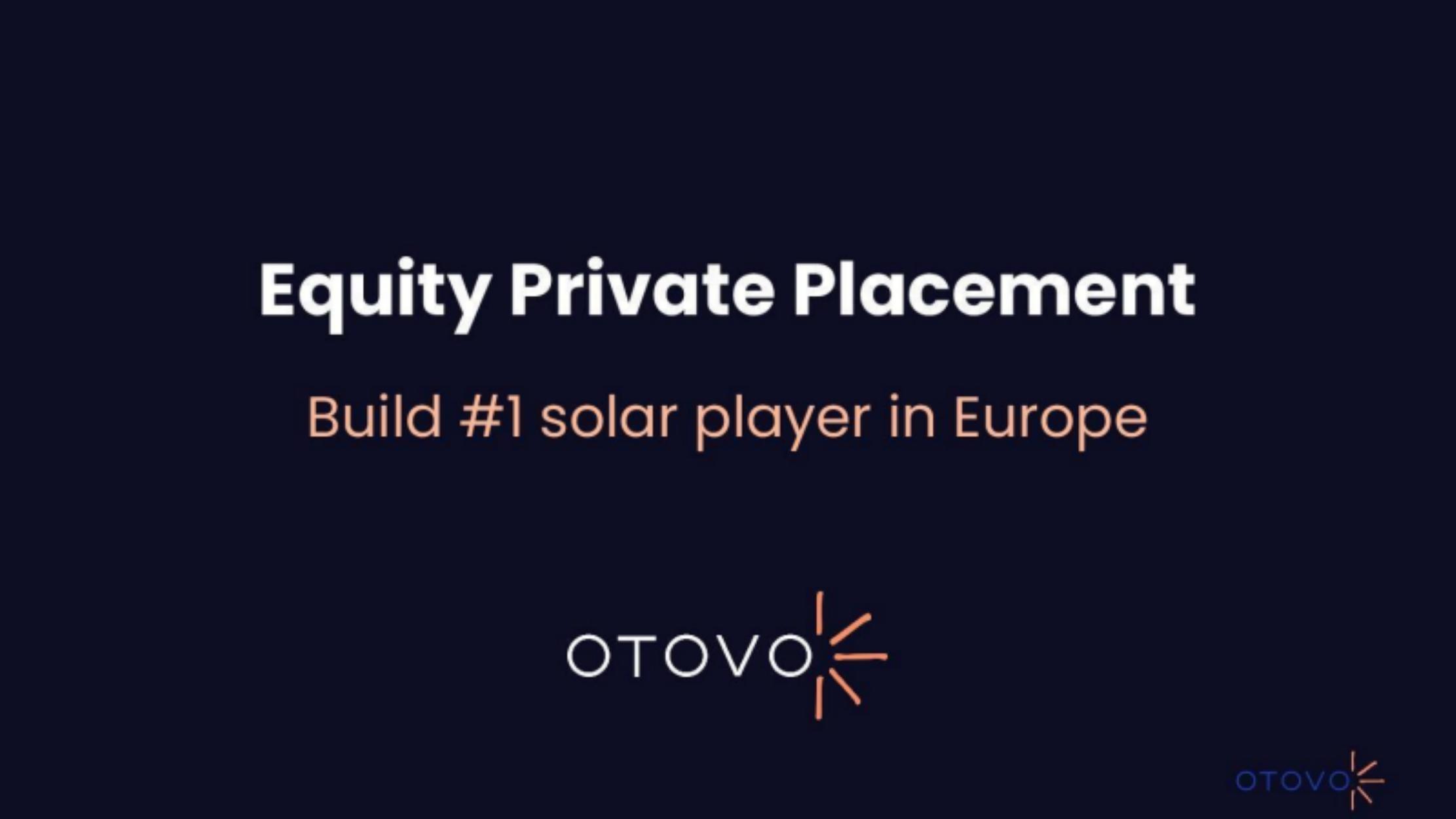 Otovo pitch deck cover