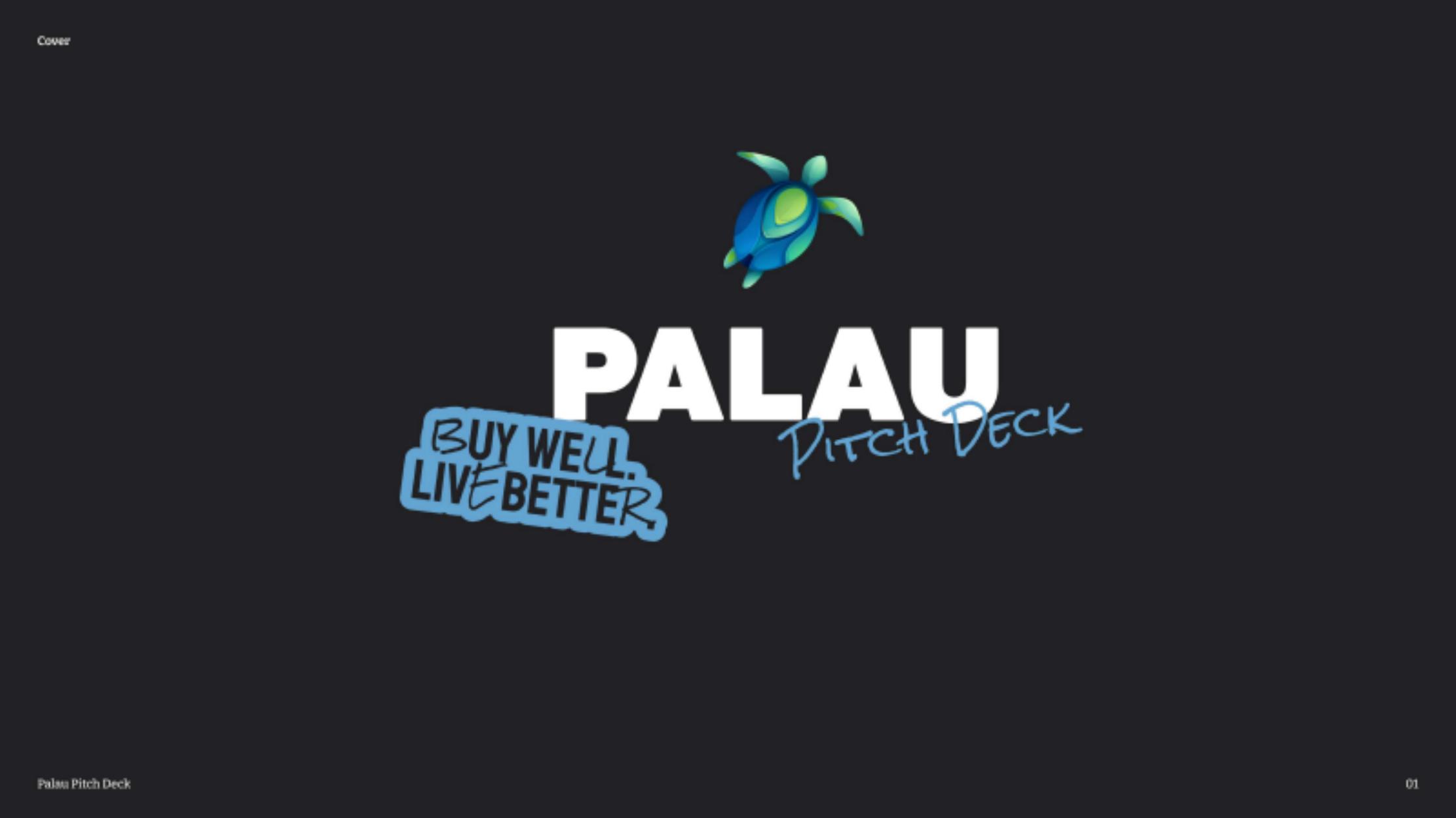 Palau Project pitch deck cover