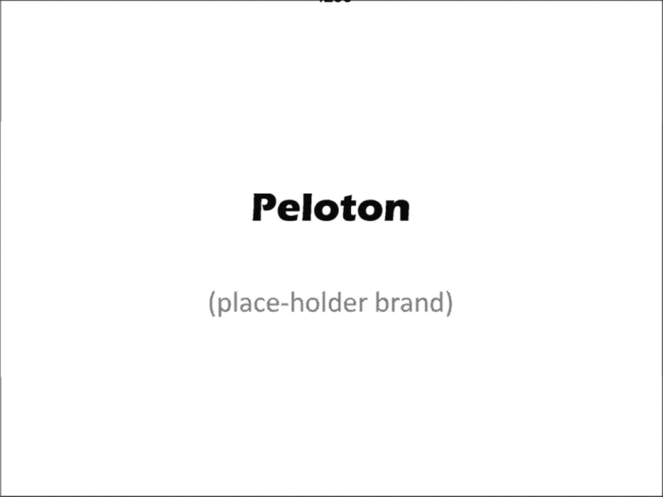 Peloton pitch deck cover