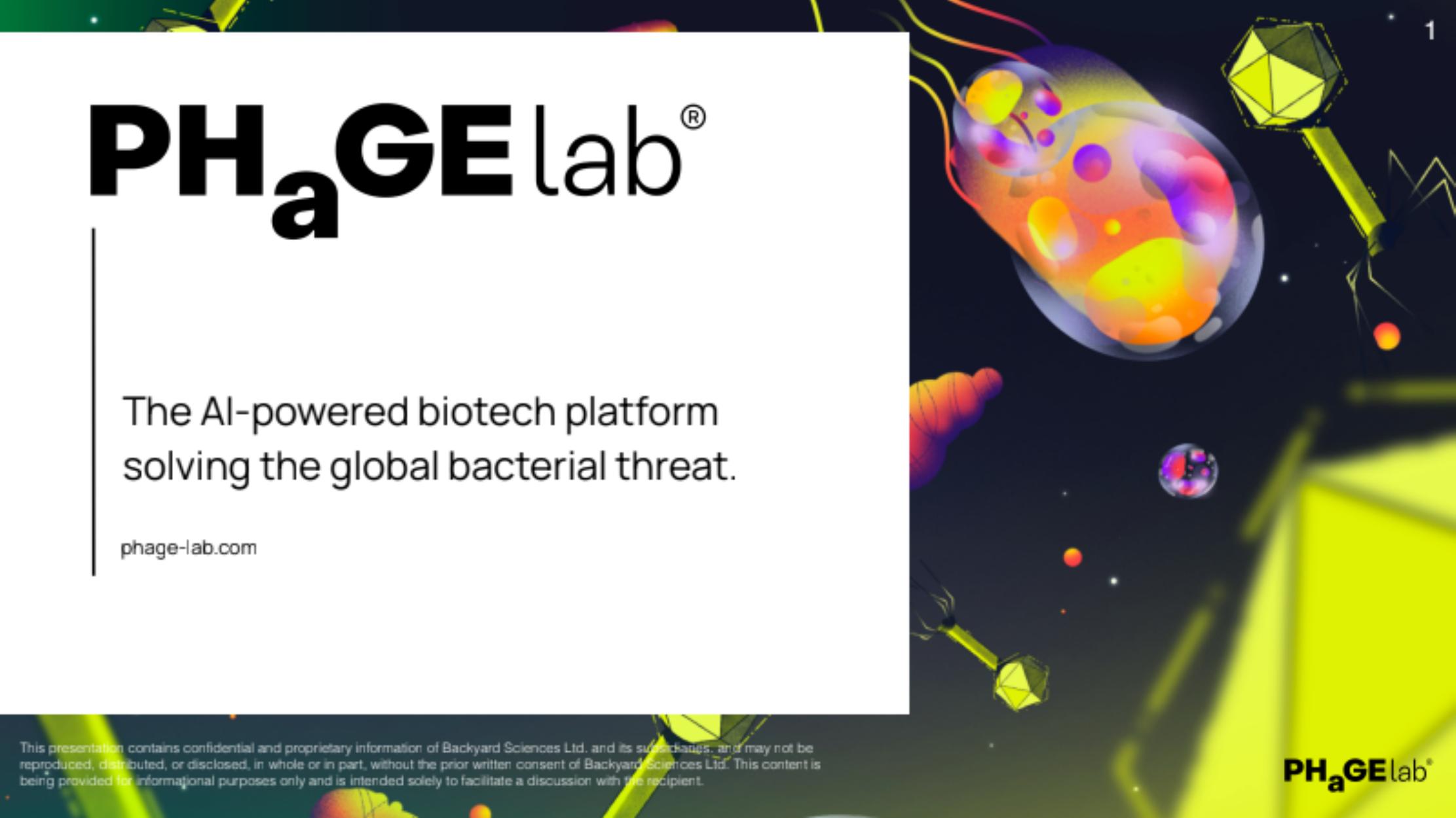 PhageLab pitch deck cover
