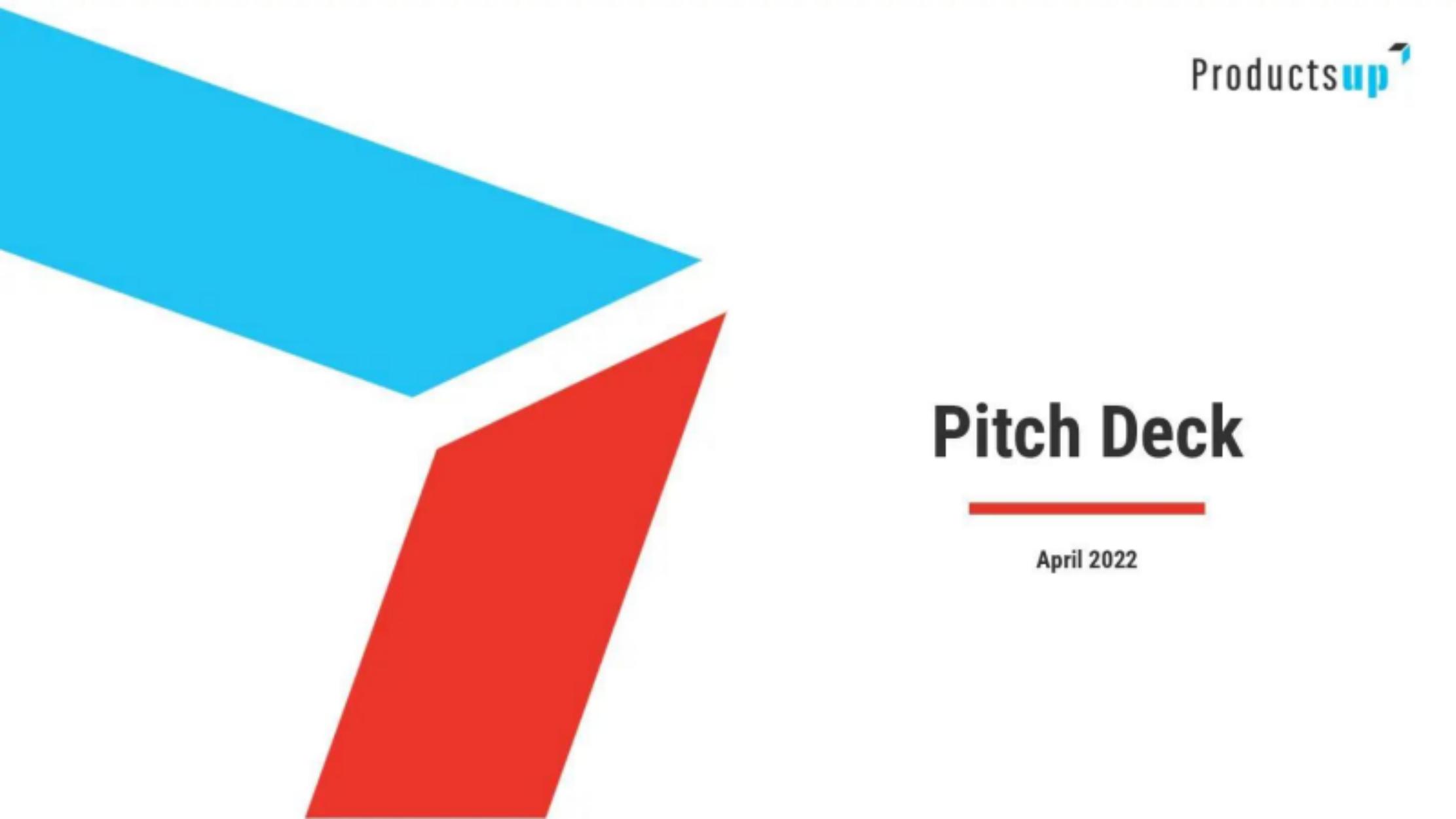 Productsup pitch deck cover