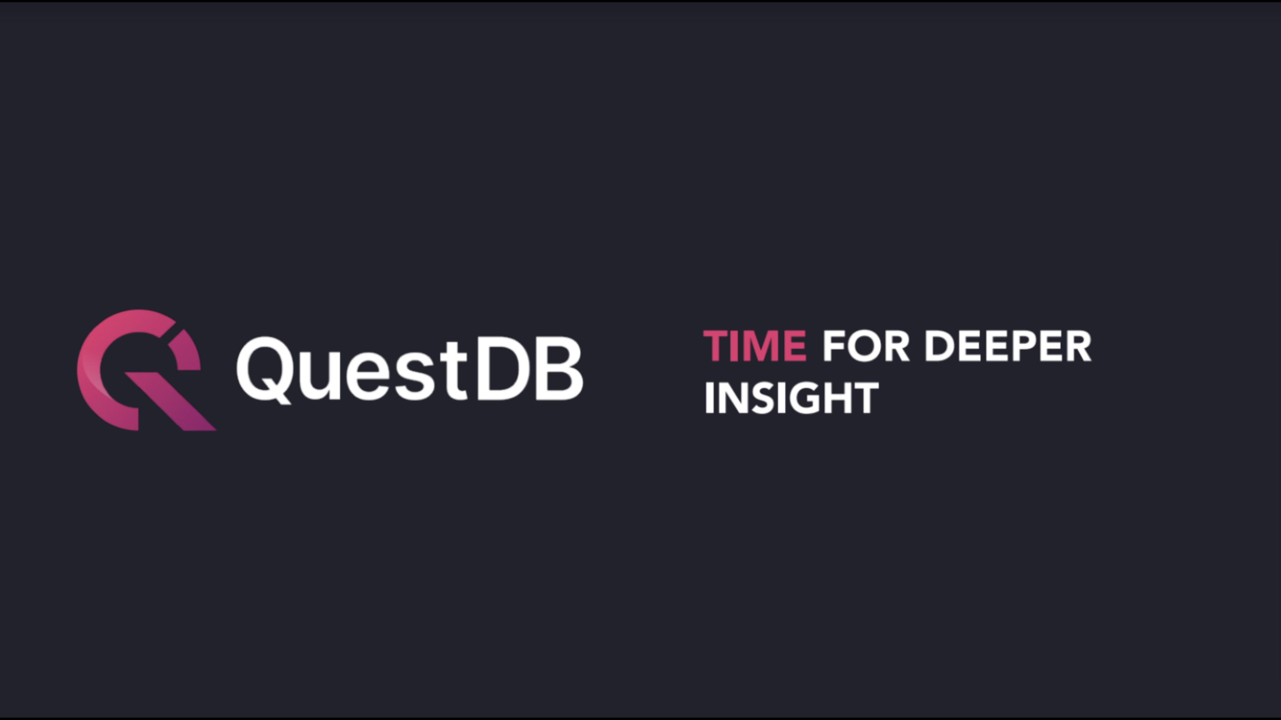 QuestDB pitch deck cover