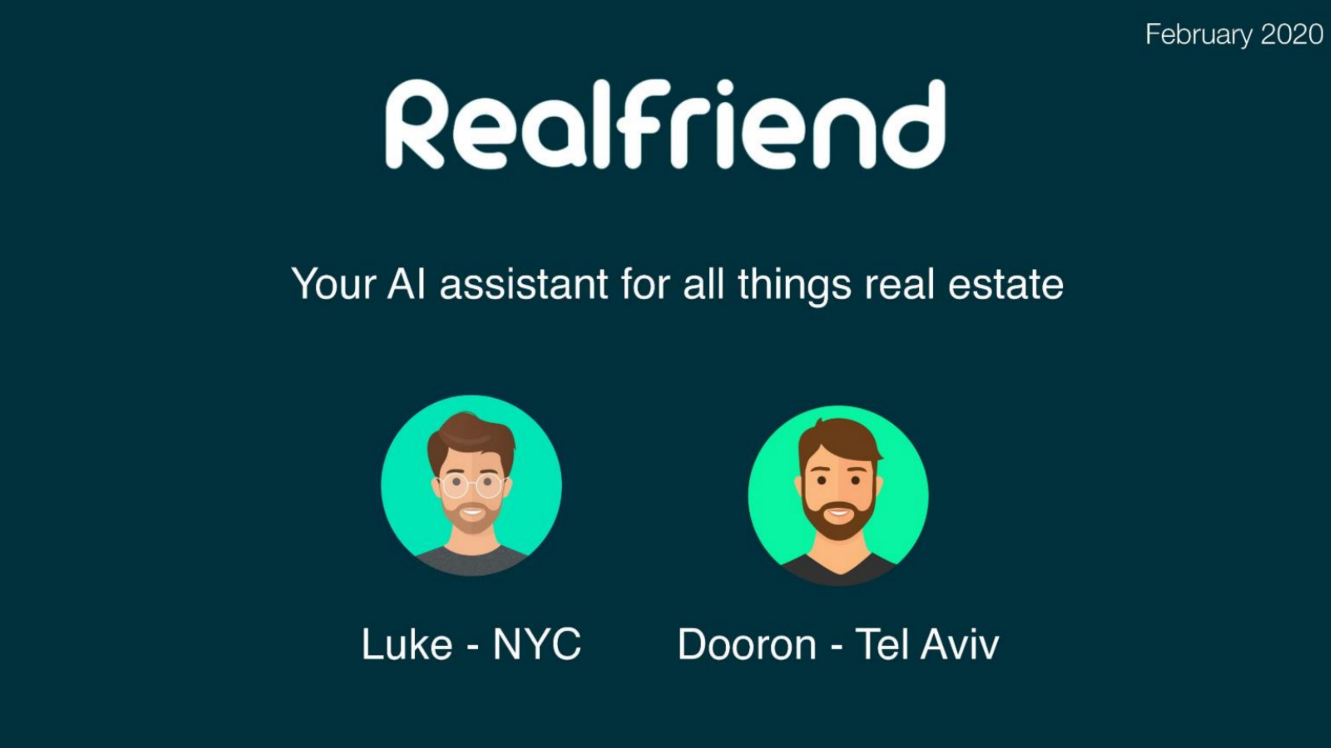 RealFriend pitch deck cover