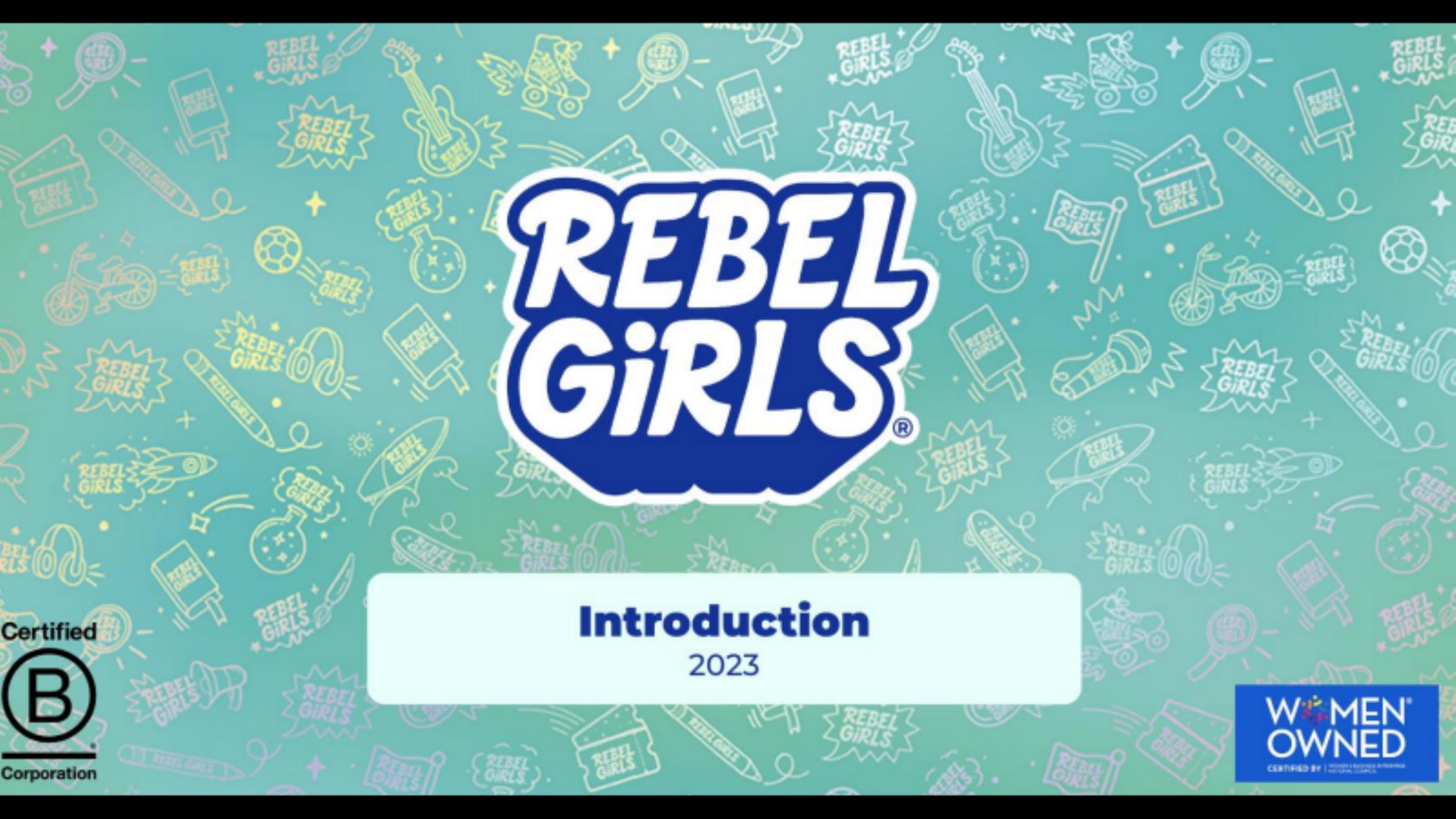 Rebel Girls pitch deck cover