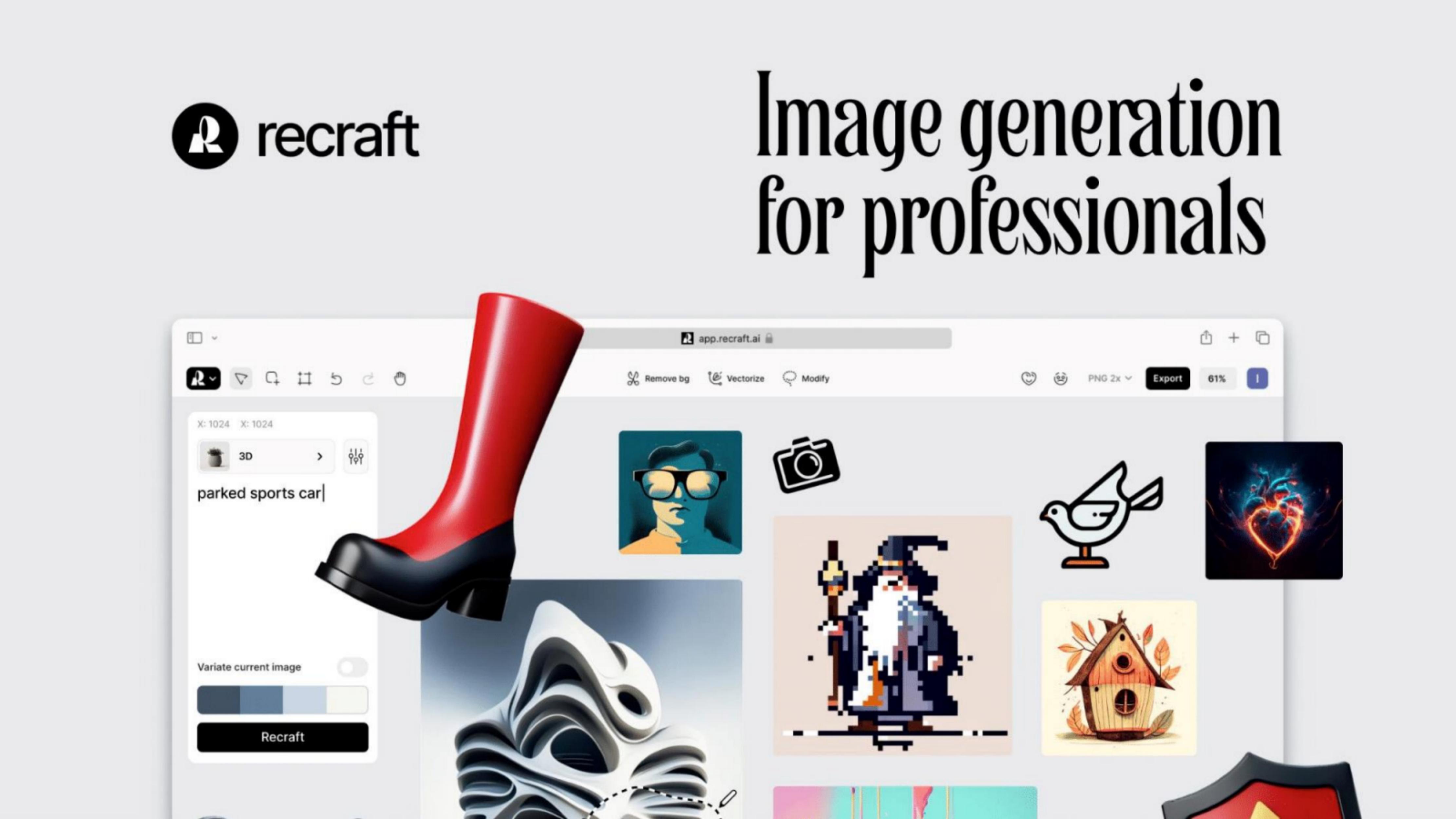 Recraft pitch deck cover