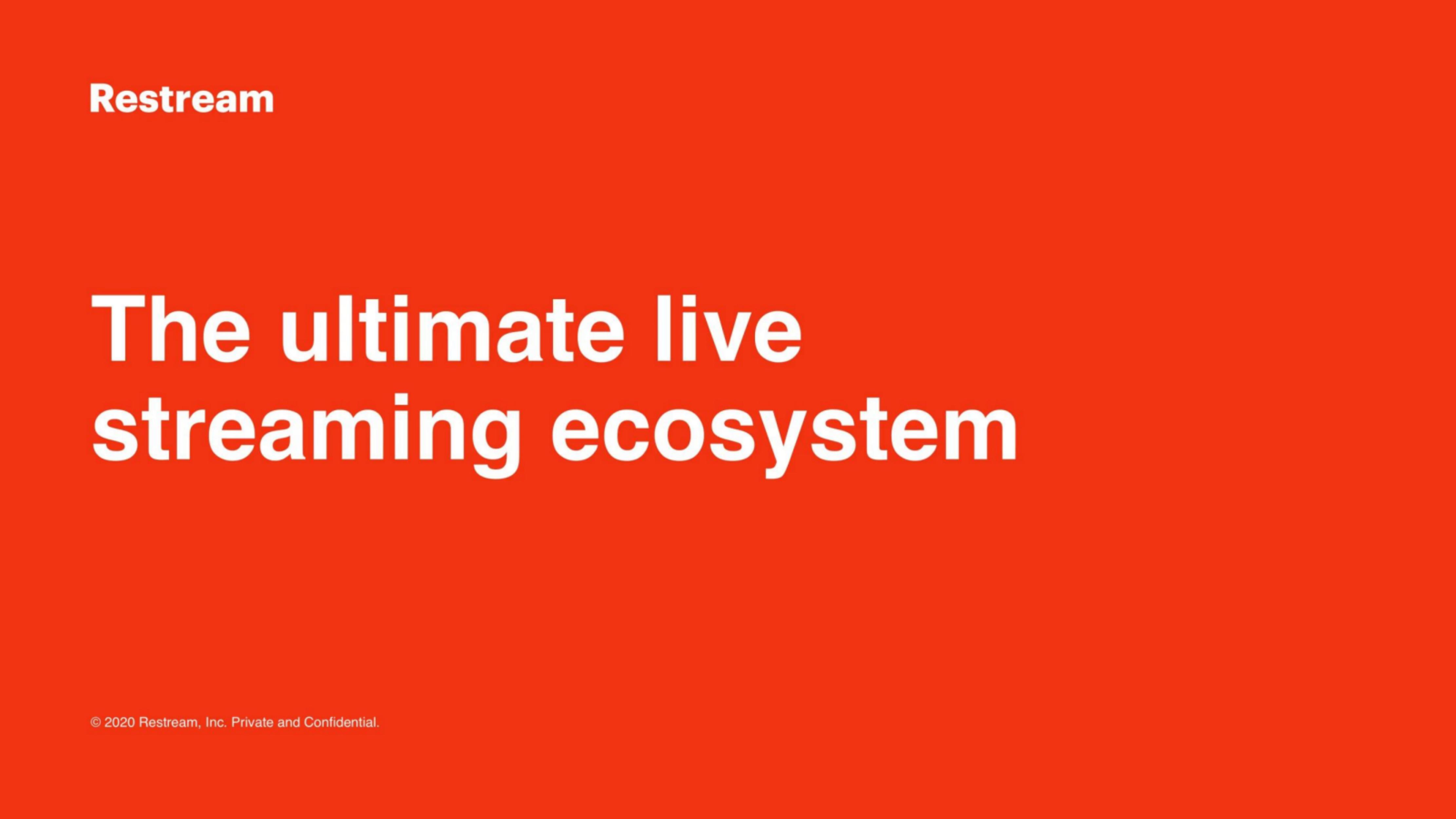 Restream pitch deck cover