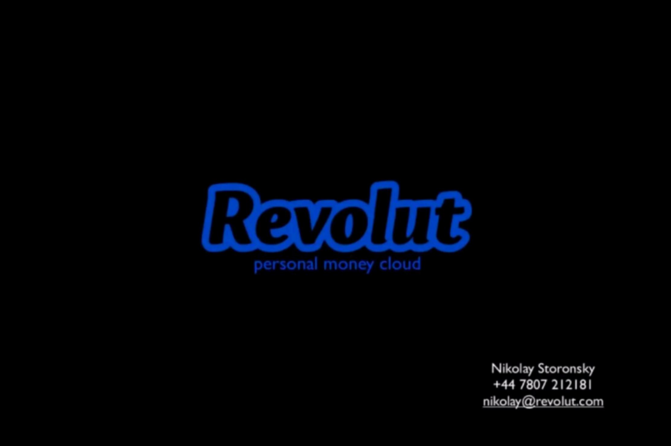 Revolut pitch deck cover