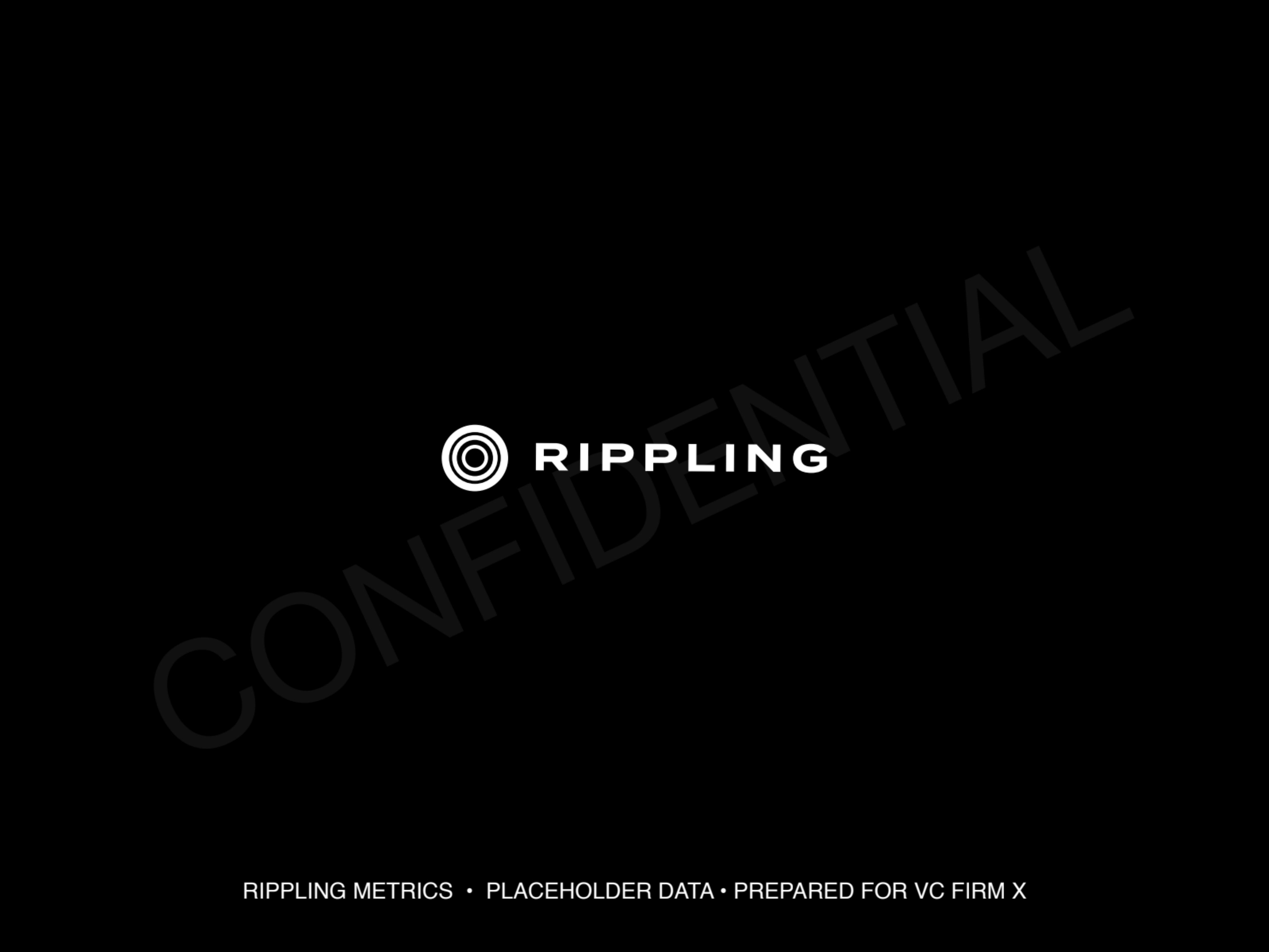 Rippling pitch deck cover