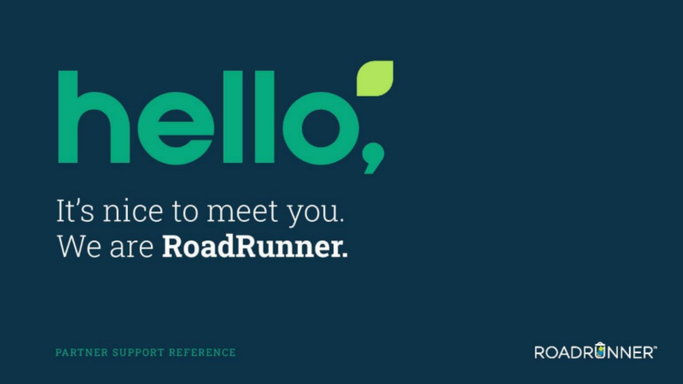 Roadrunner pitch deck cover