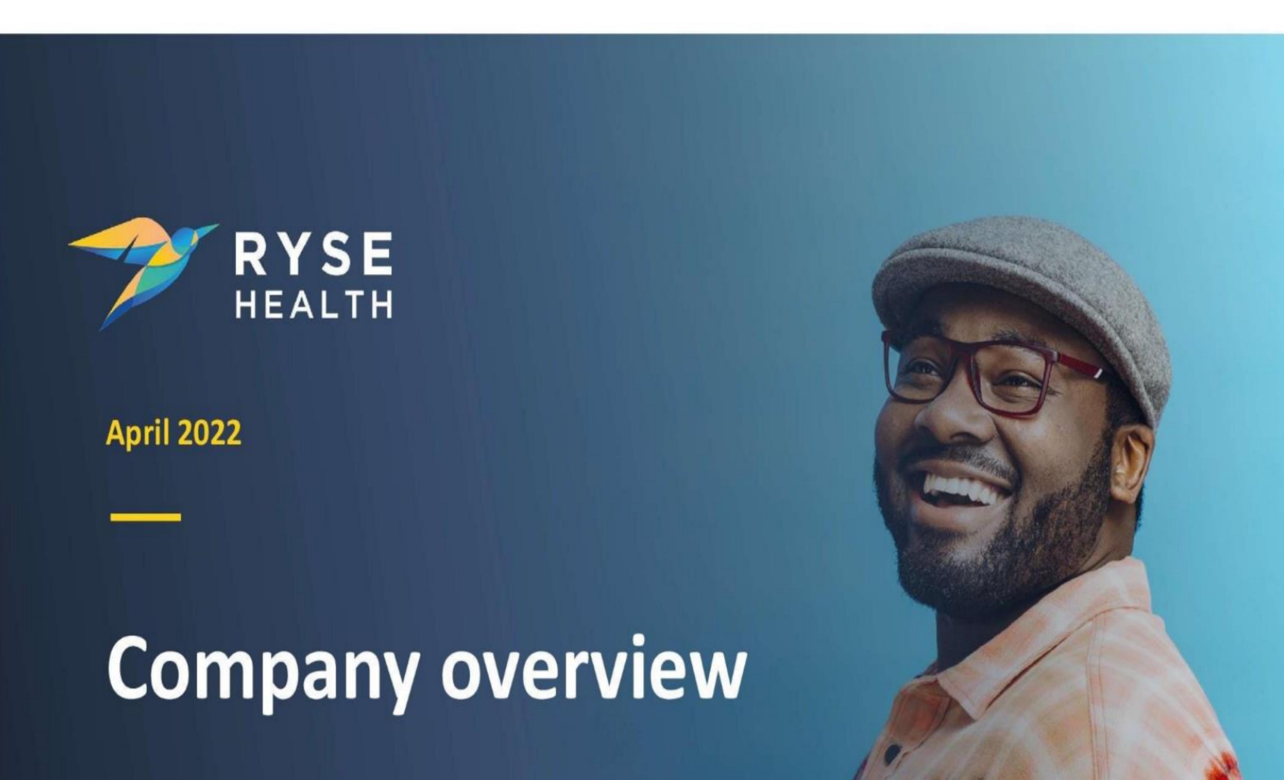 Ryse Health pitch deck cover