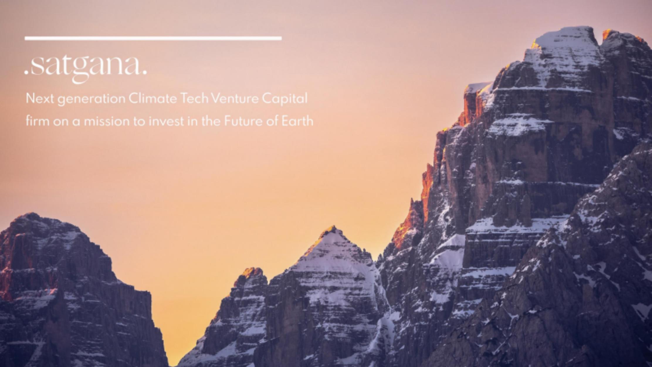 Satgana pitch deck cover