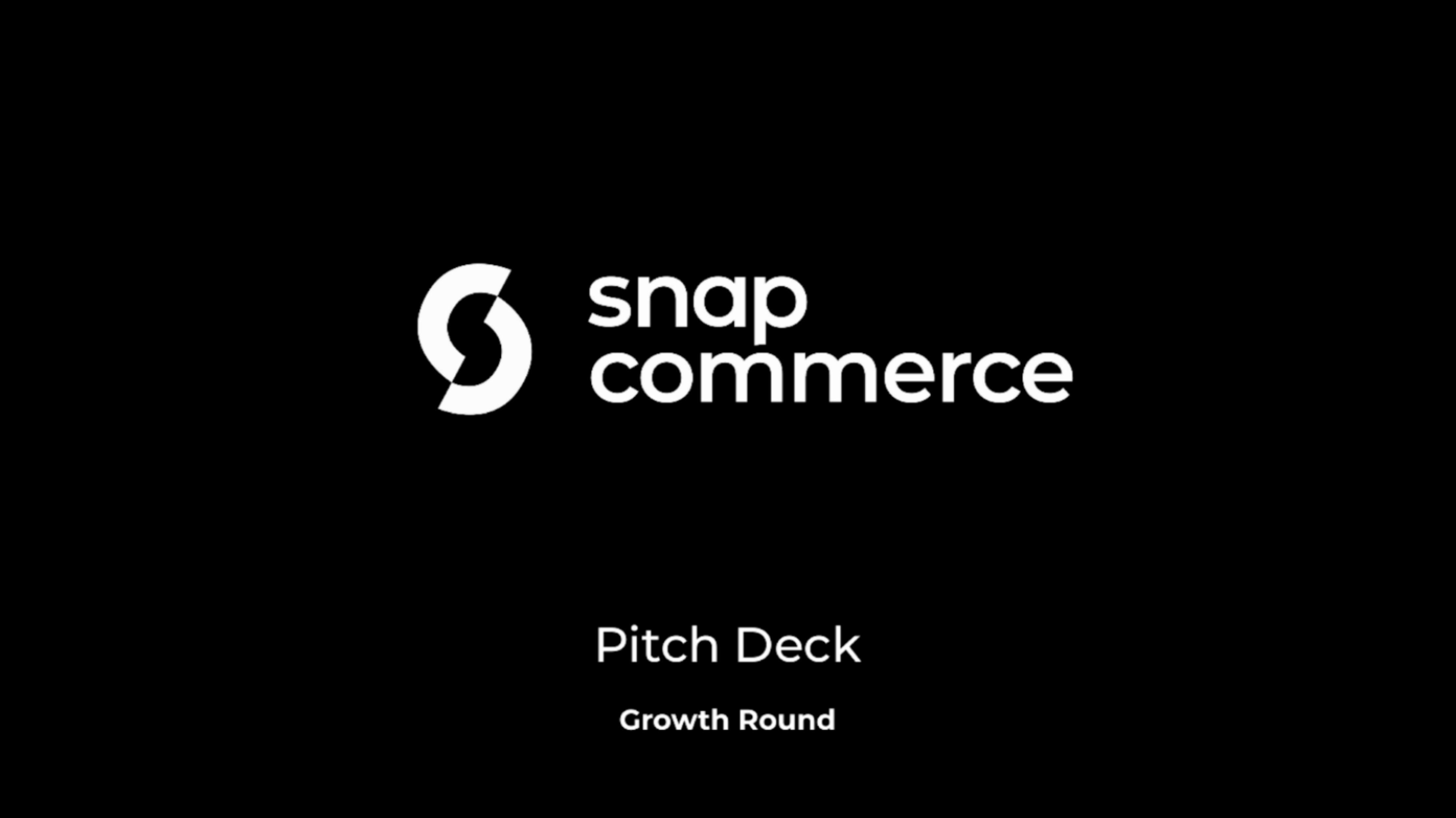 Snapcommerce pitch deck cover