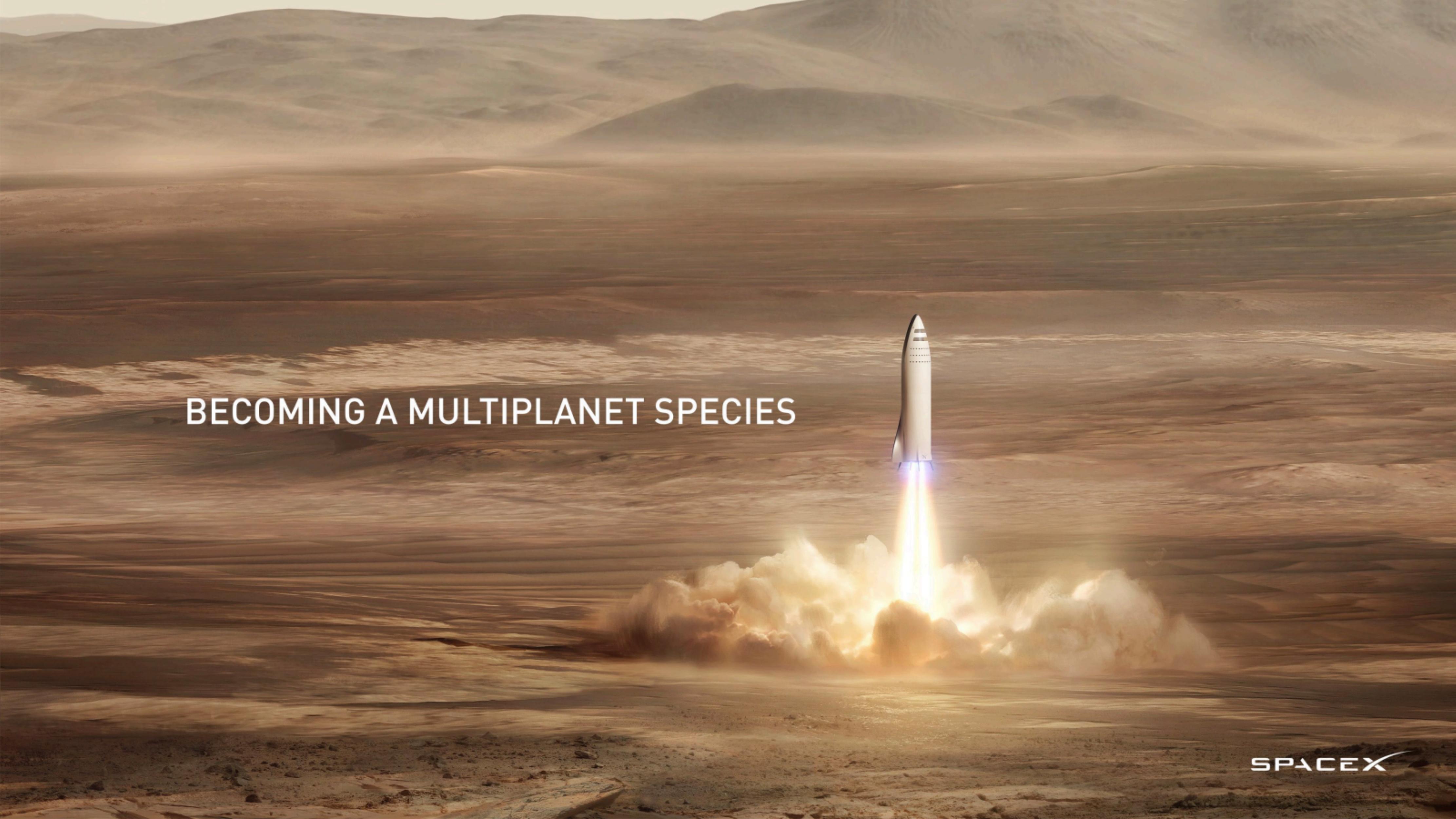 SpaceX pitch deck cover