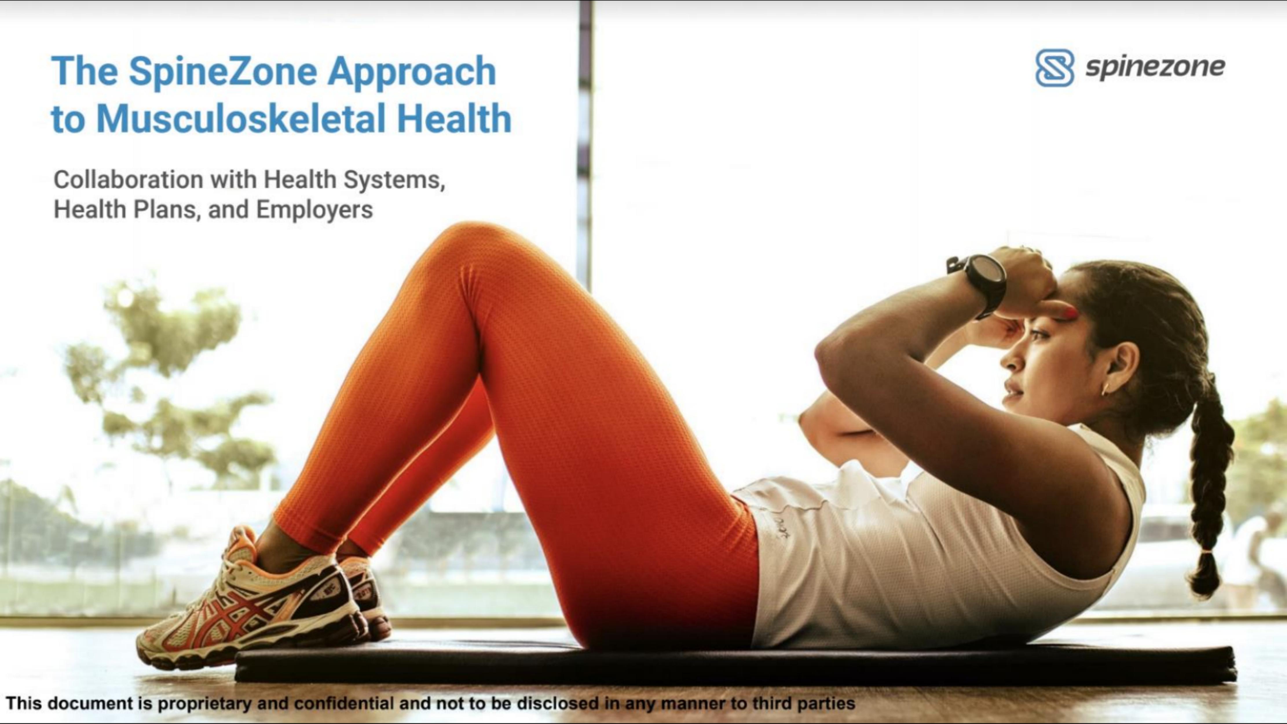 SpineZone pitch deck cover