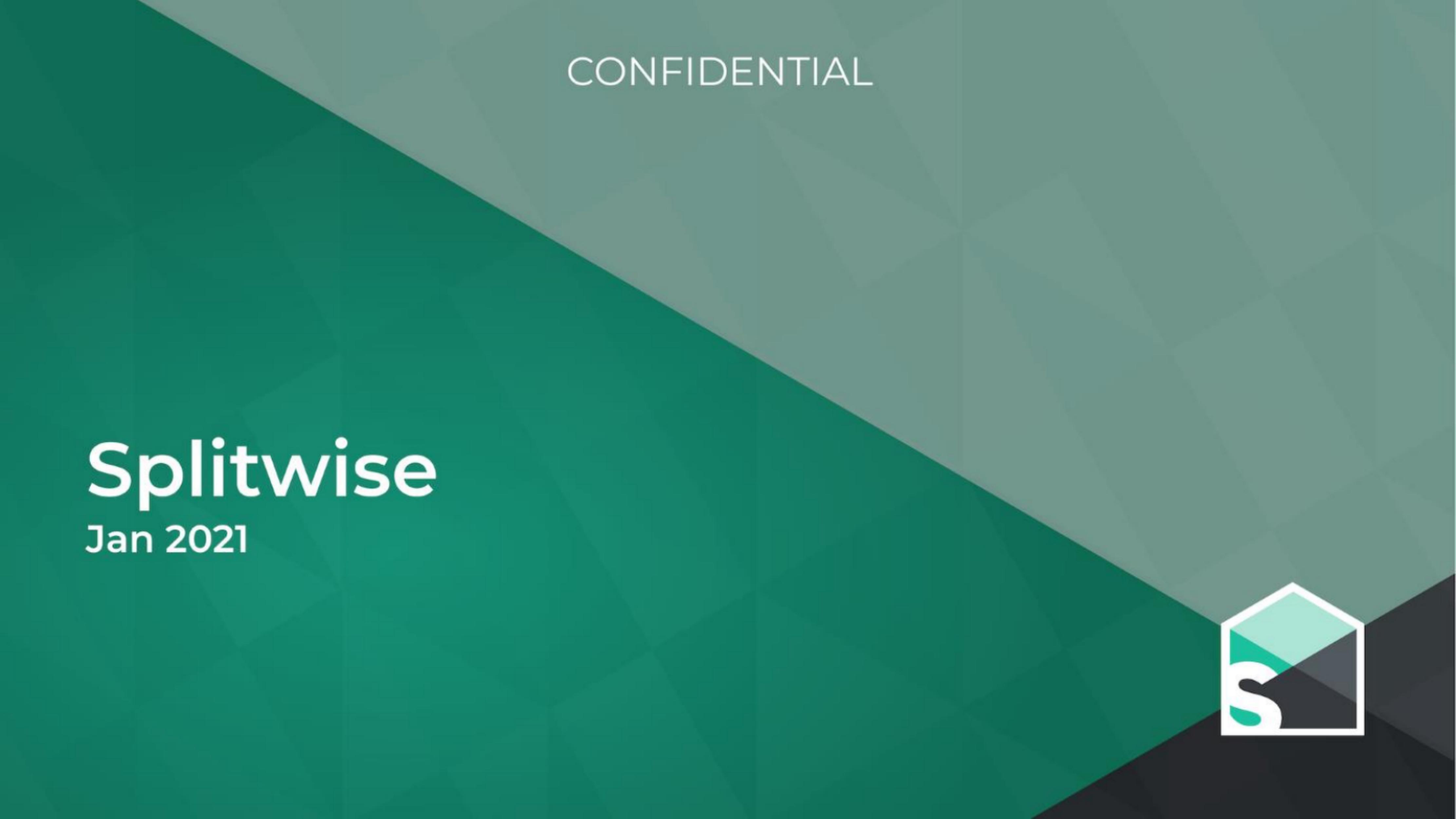 Splitwise pitch deck cover