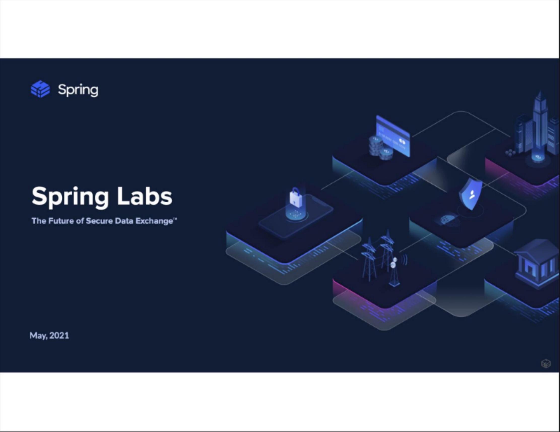 Spring Labs pitch deck cover
