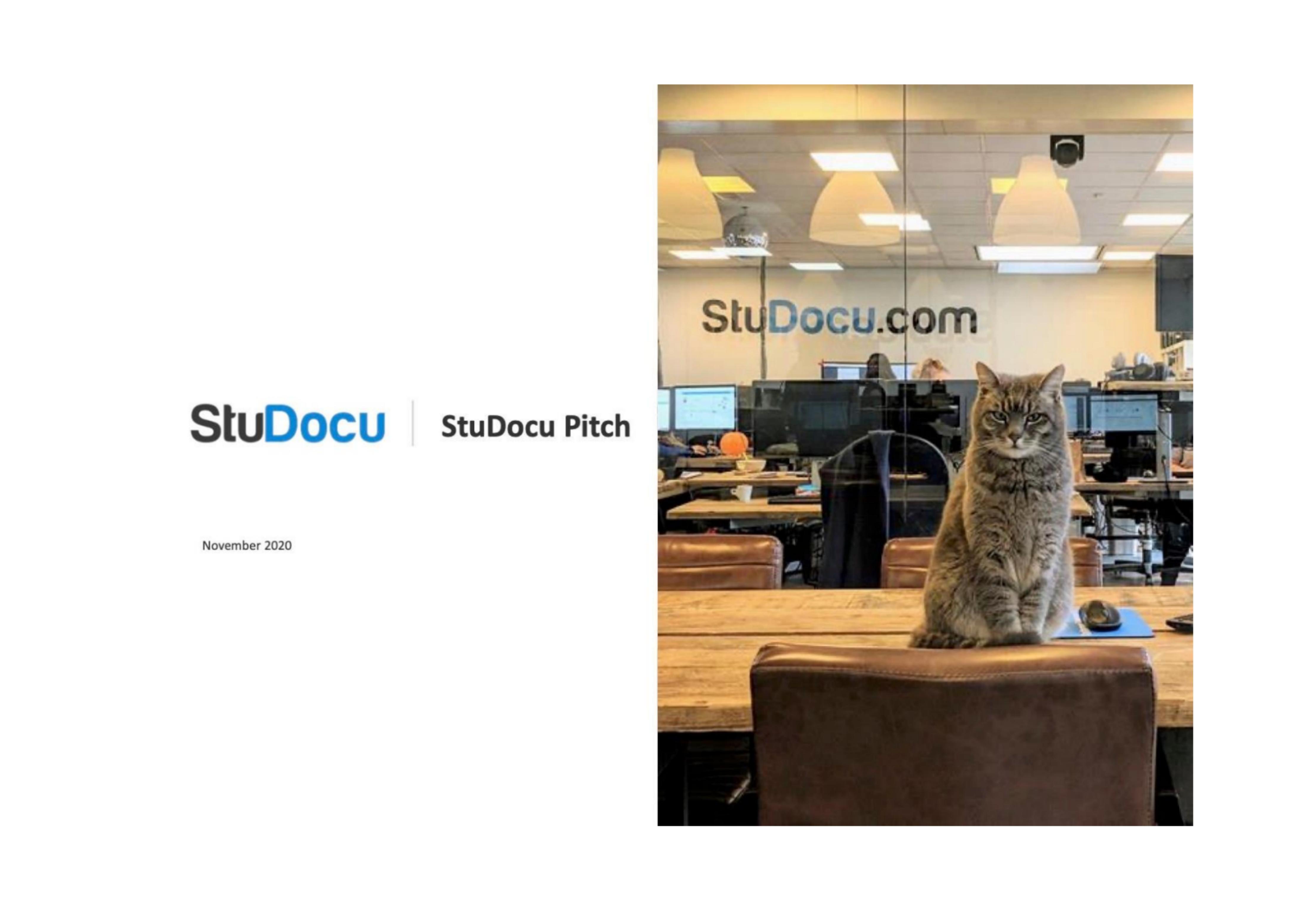 StuDocu pitch deck cover