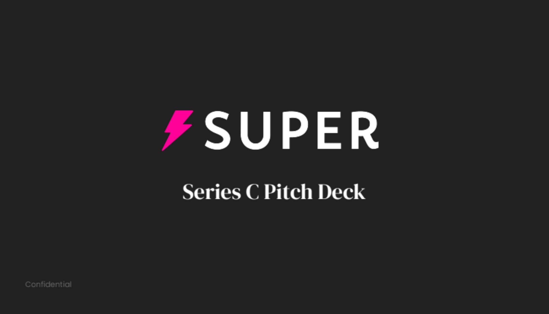 Super.com pitch deck cover