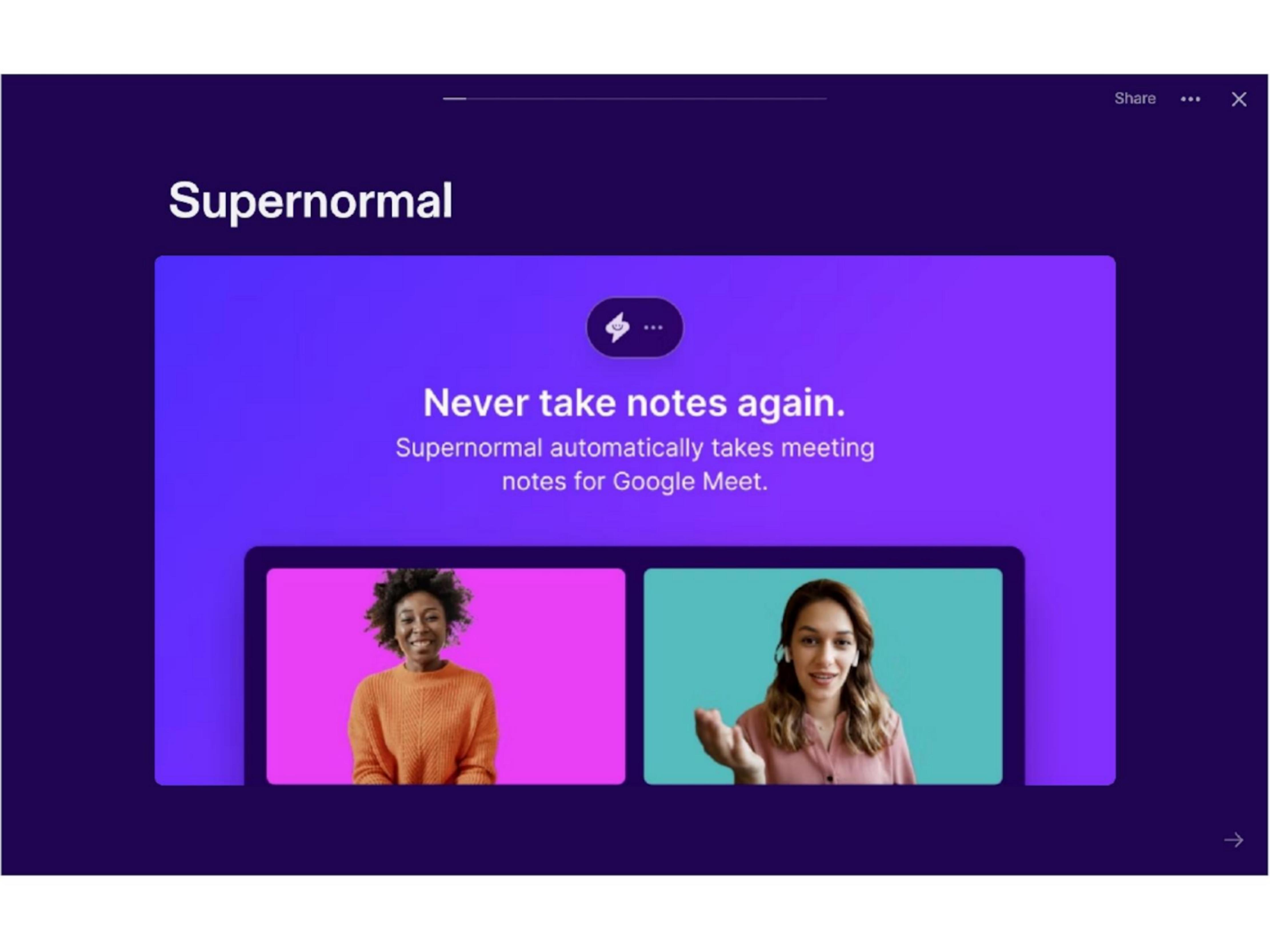 Supernormal pitch deck cover