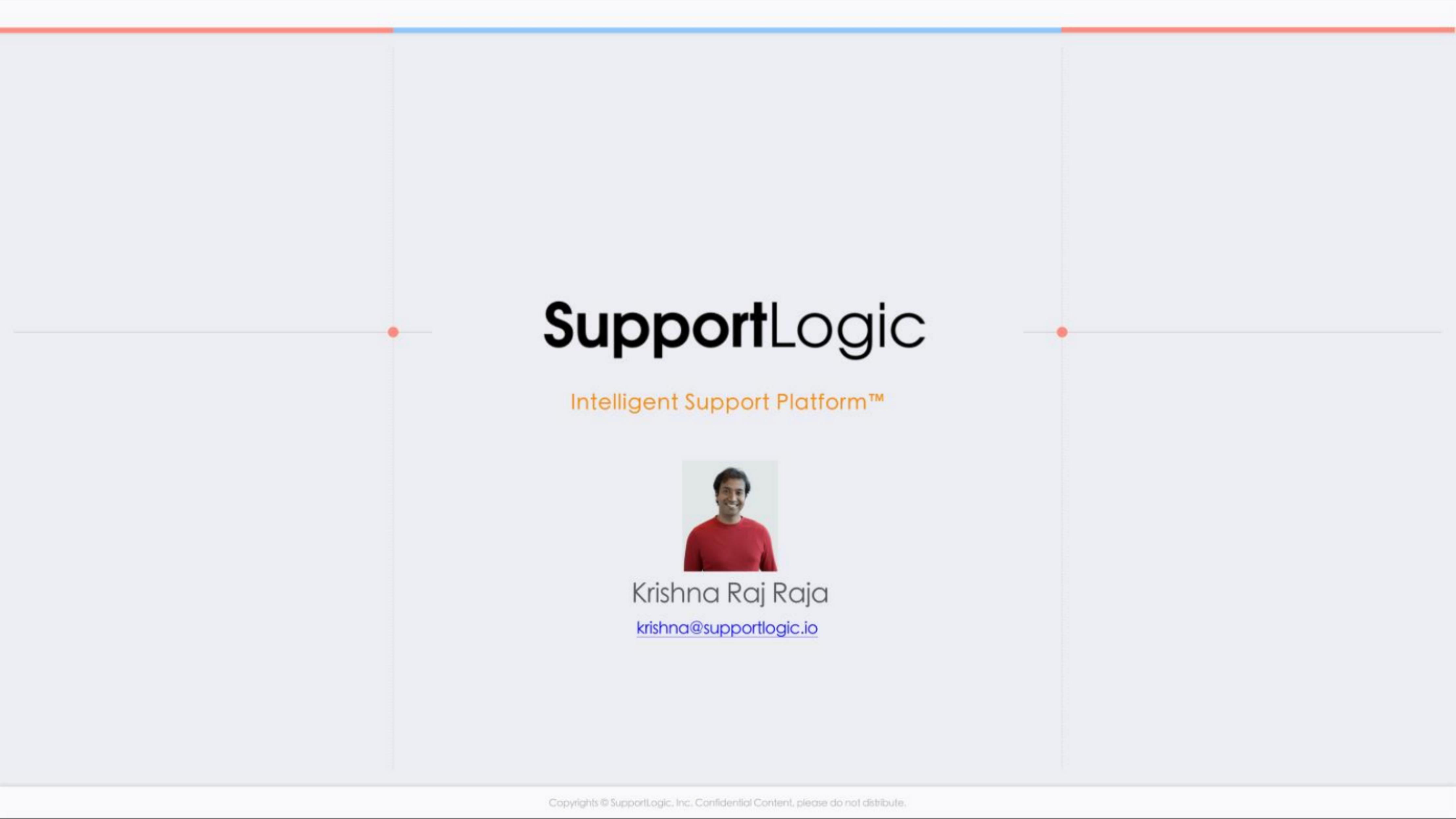 SupportLogic pitch deck cover
