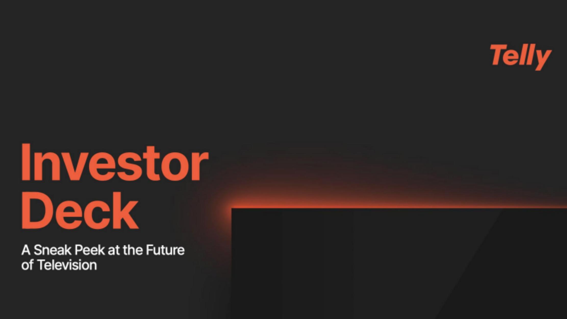 Telly pitch deck cover