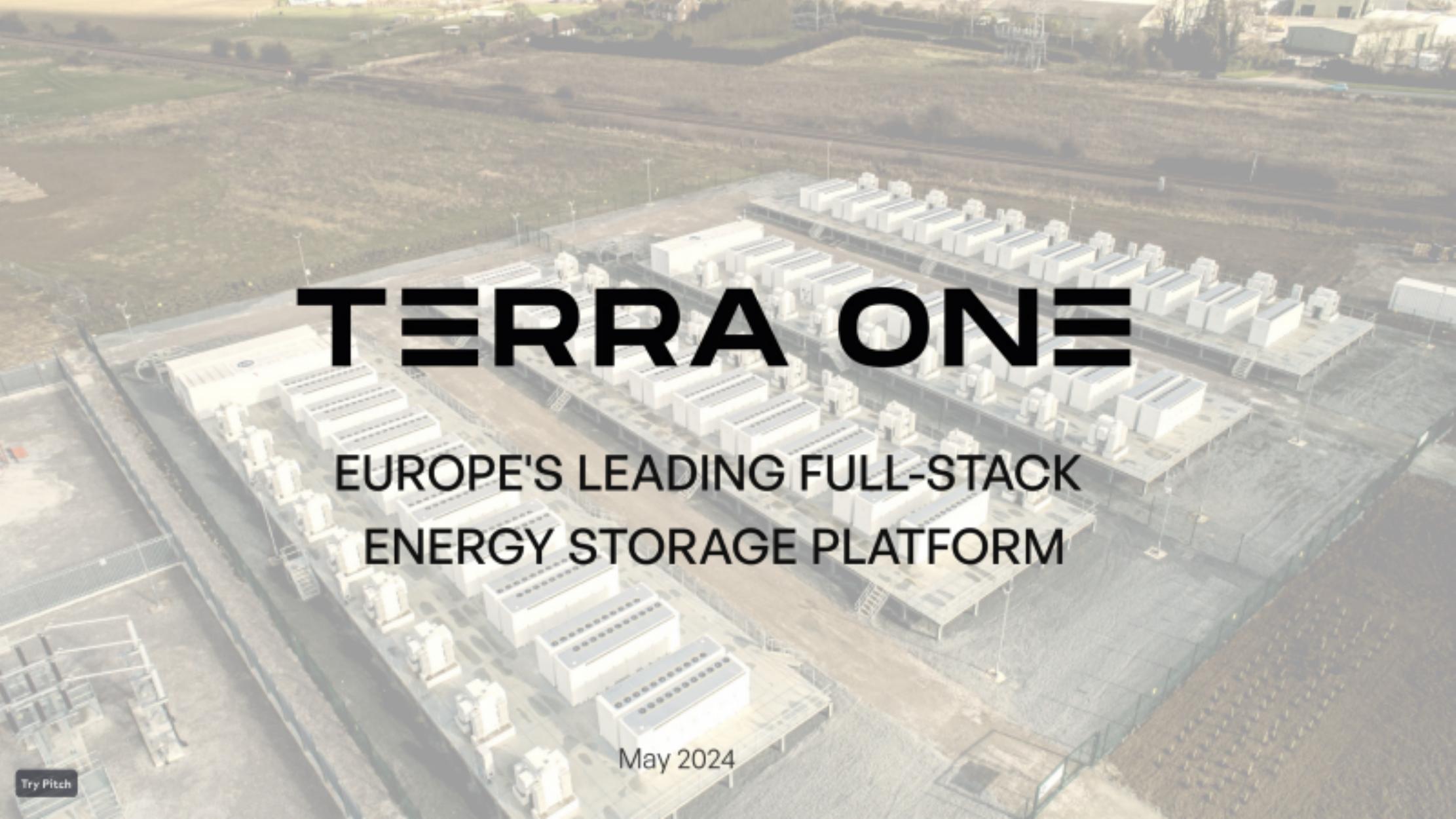Terra One pitch deck cover