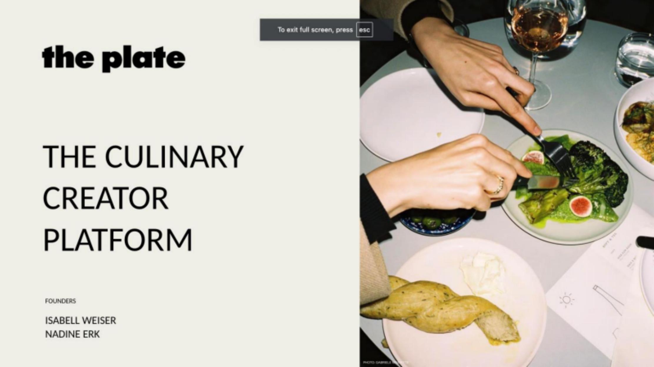 The Plate pitch deck cover