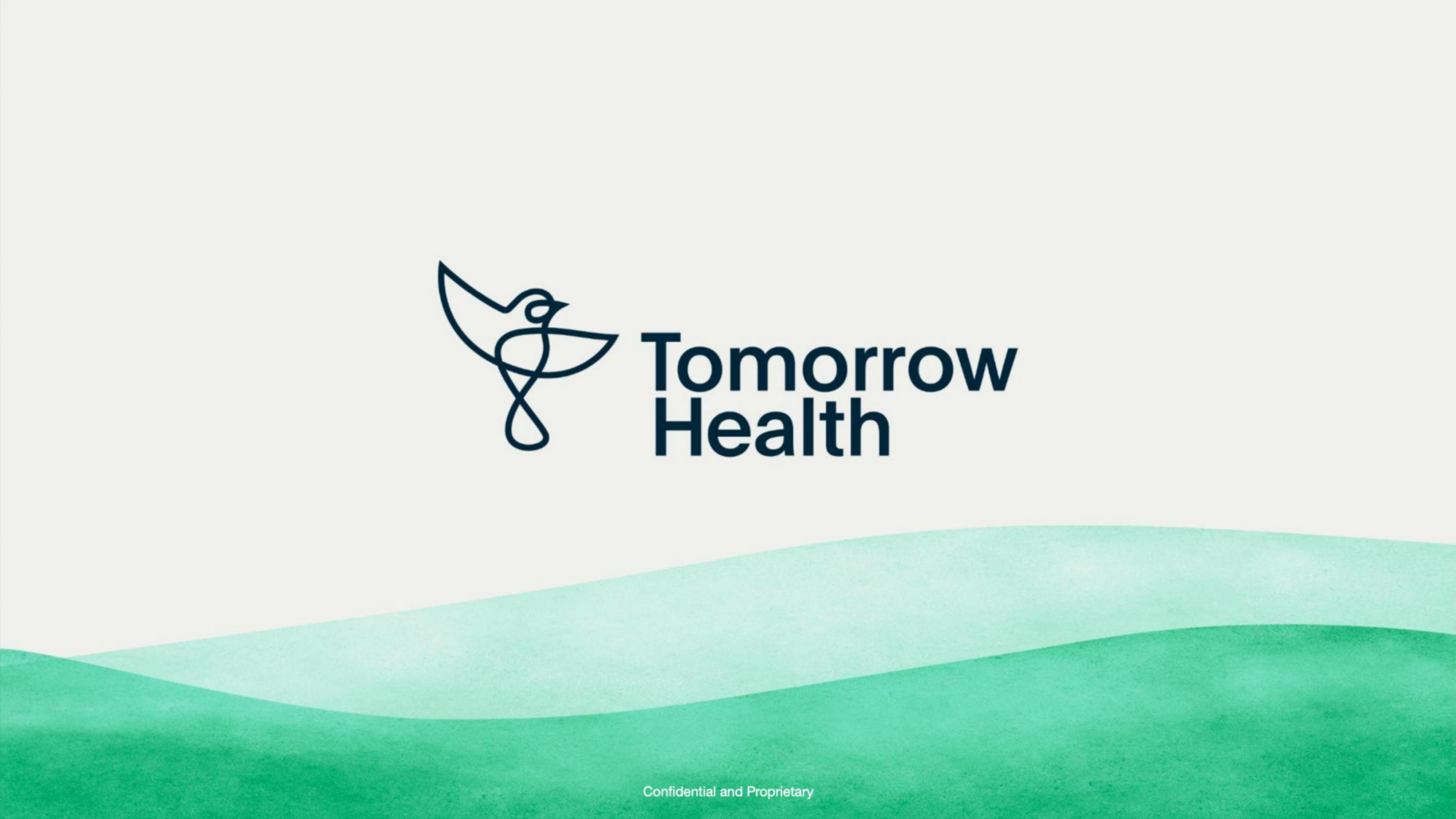 Tomorrow Health pitch deck cover