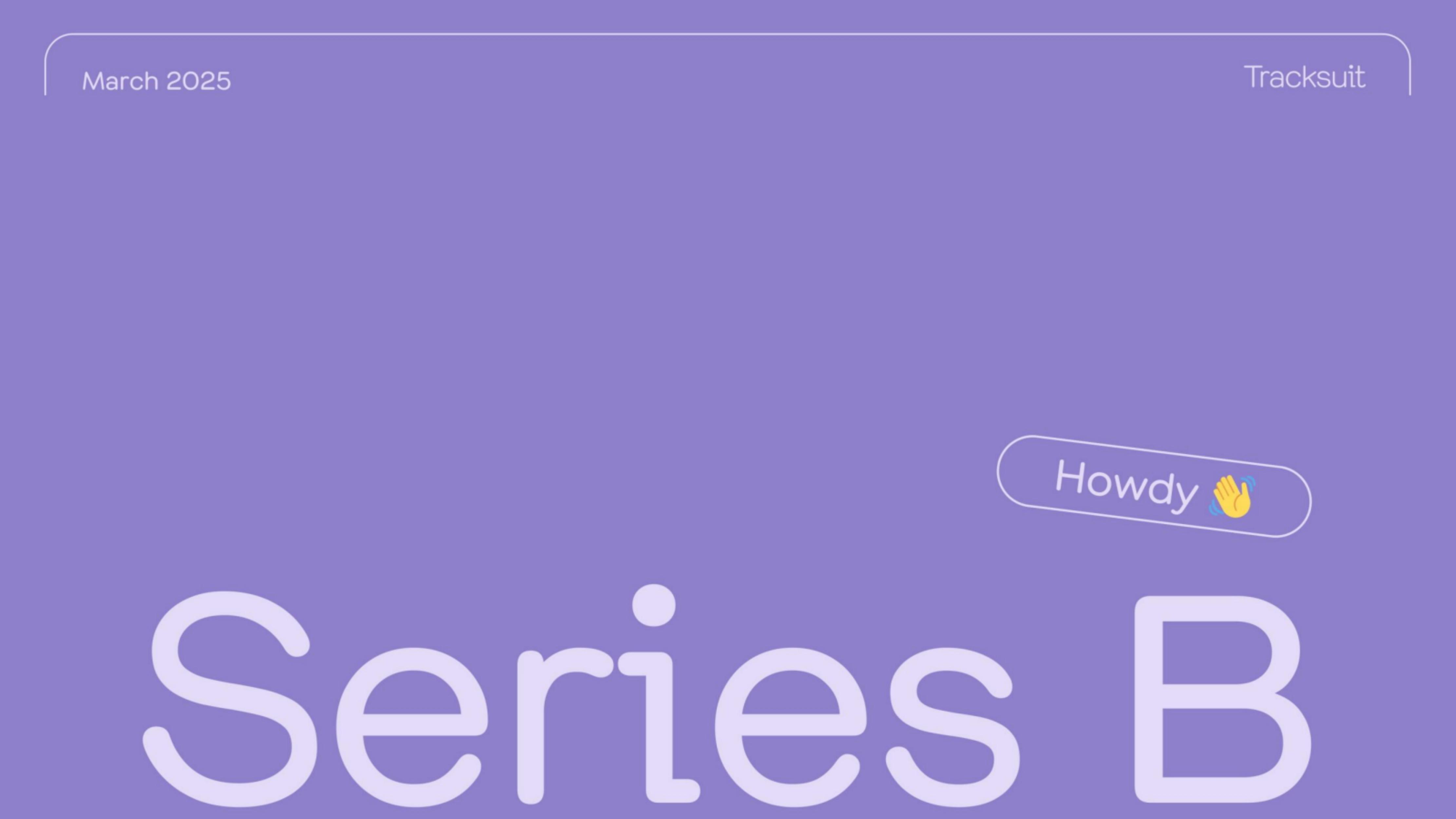 Tracksuit pitch deck cover