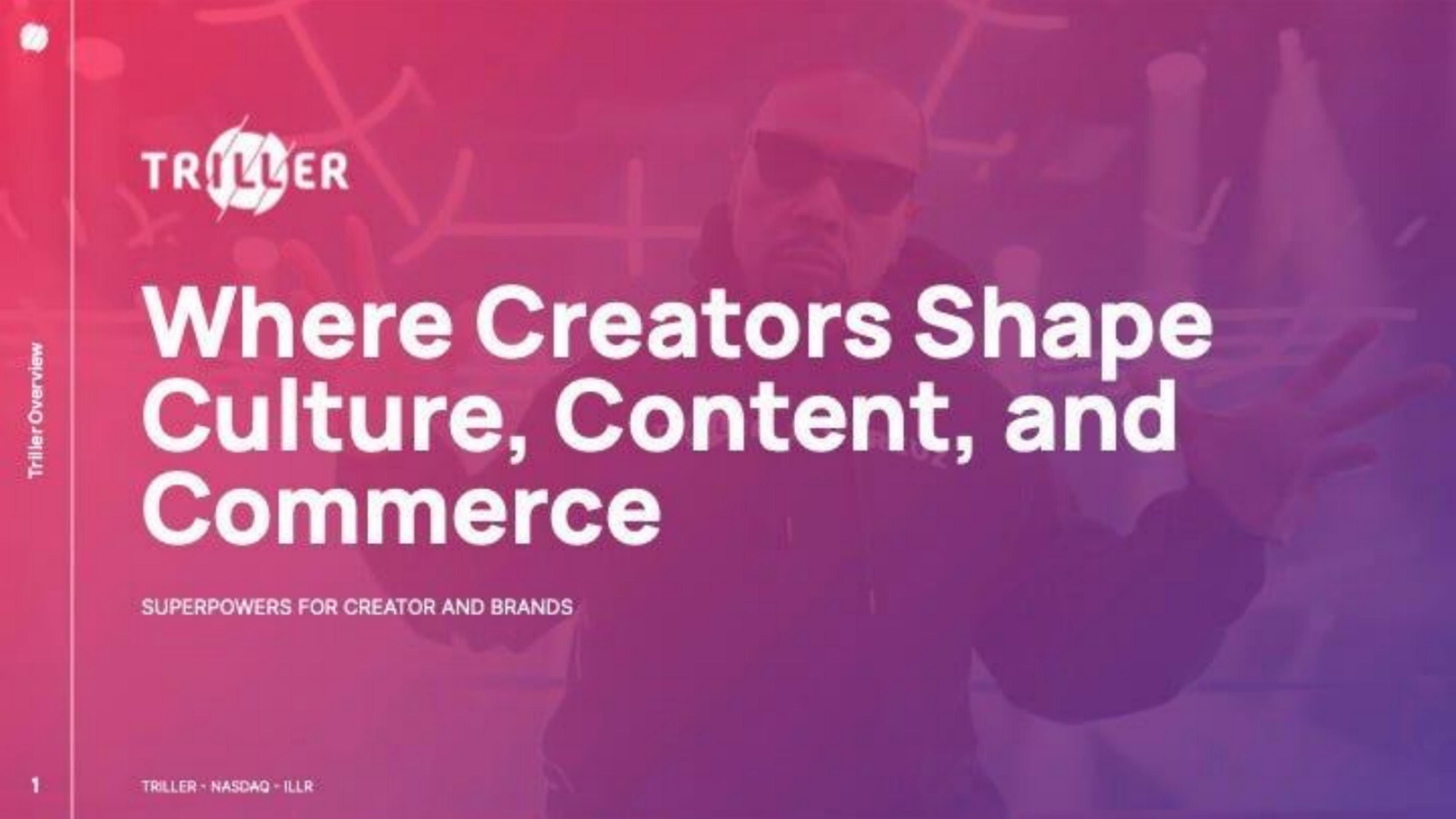 Triller pitch deck cover