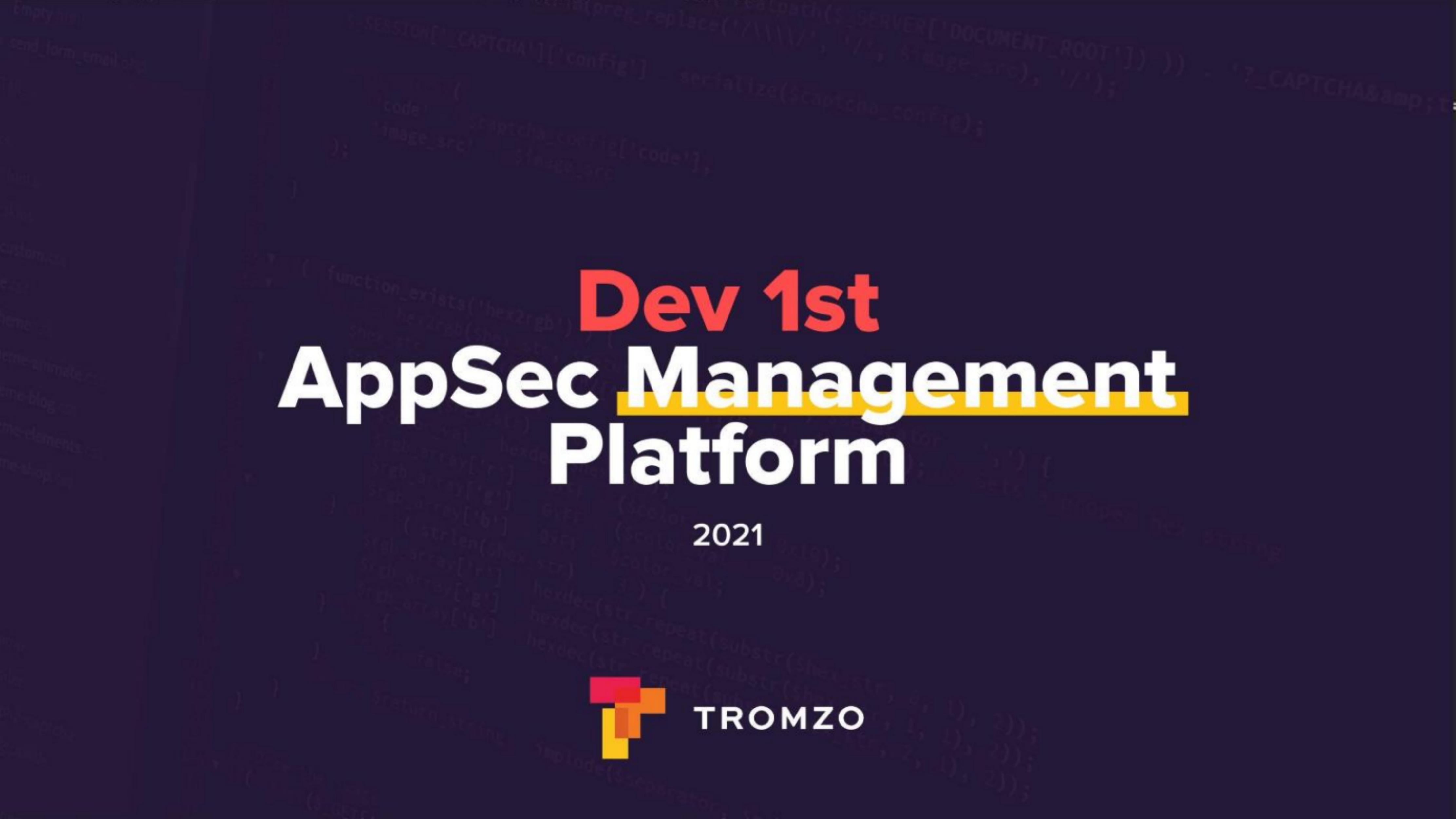 Tromzo pitch deck cover