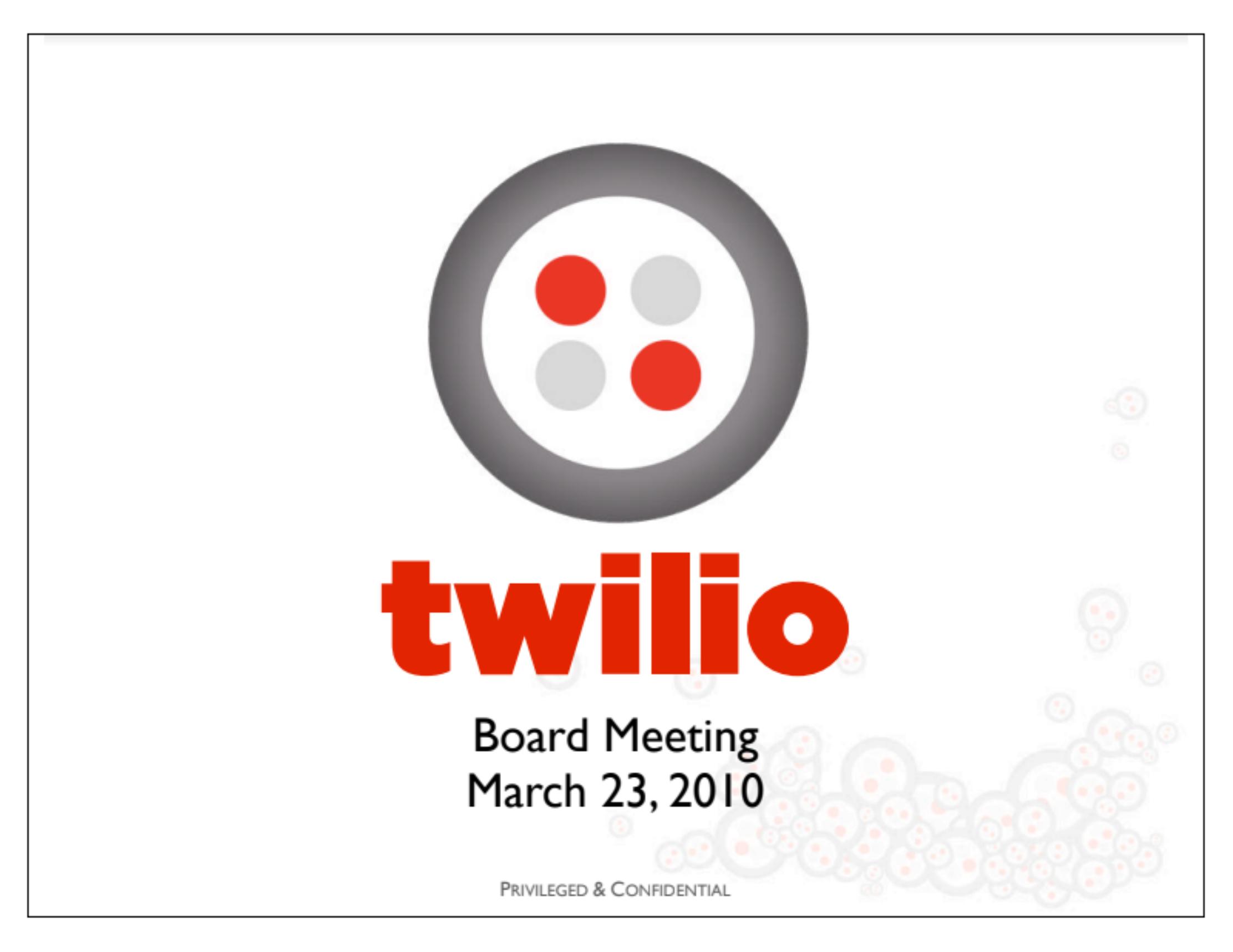 Twilio pitch deck cover