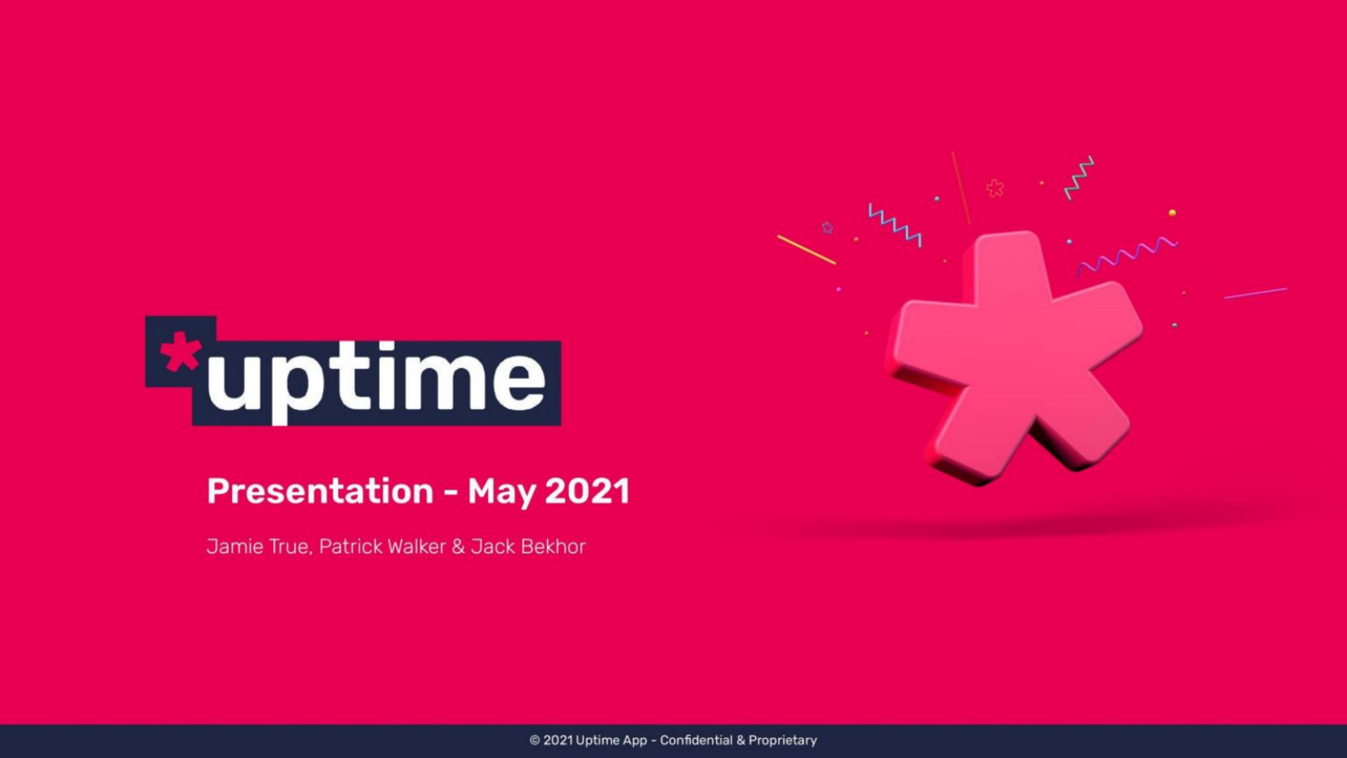 Uptime pitch deck cover