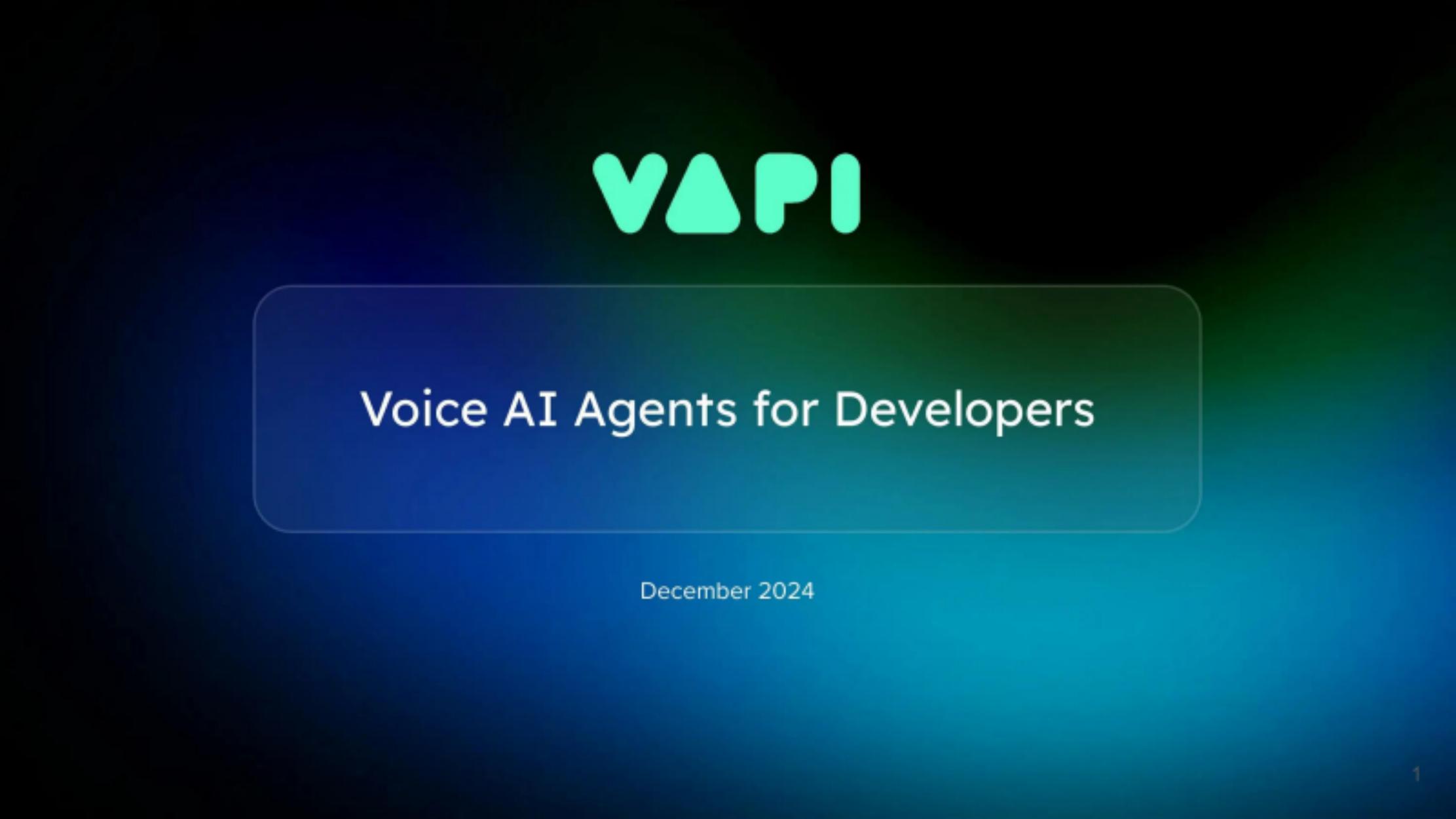 Vapi pitch deck cover