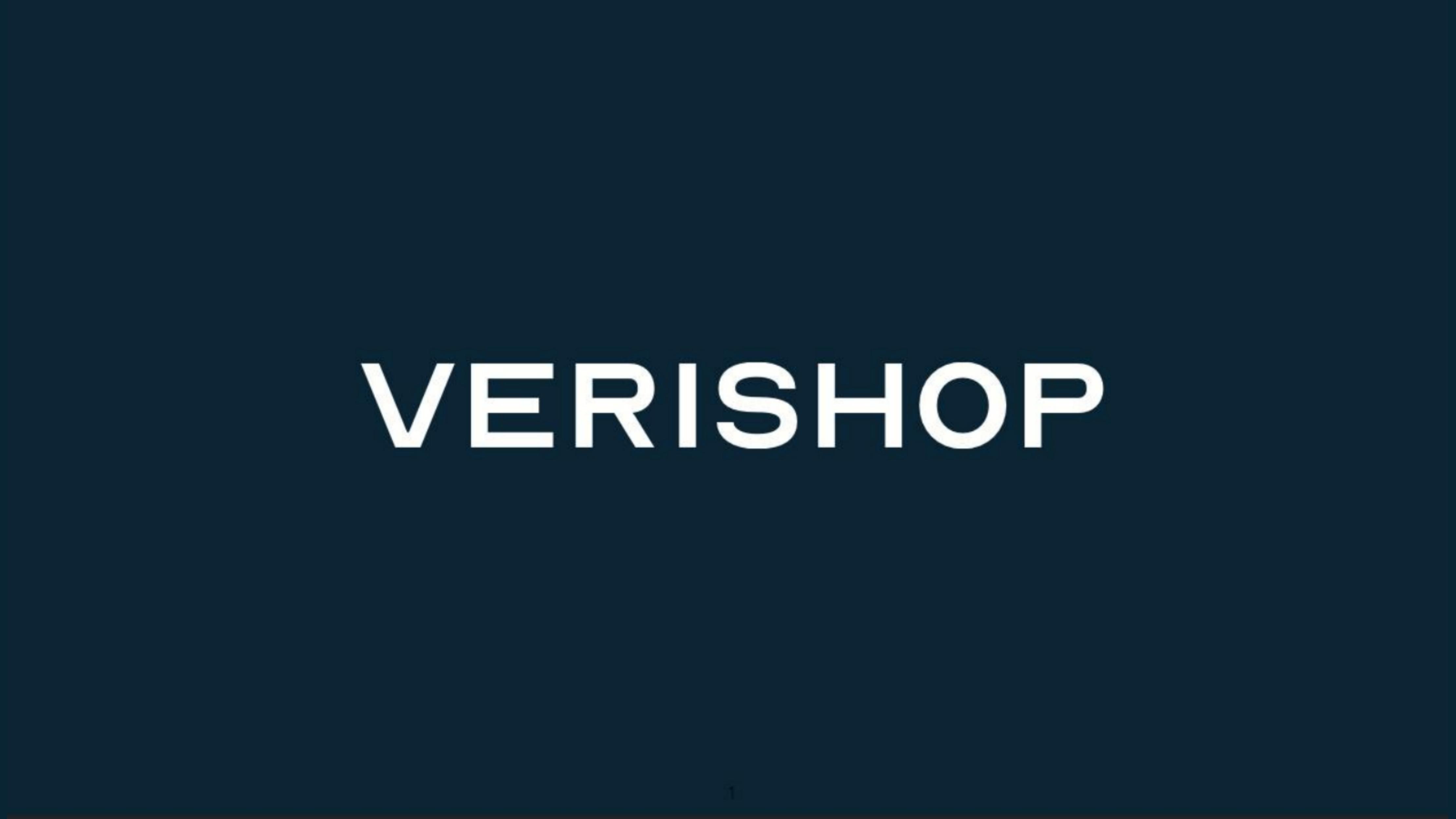 Verishop pitch deck cover